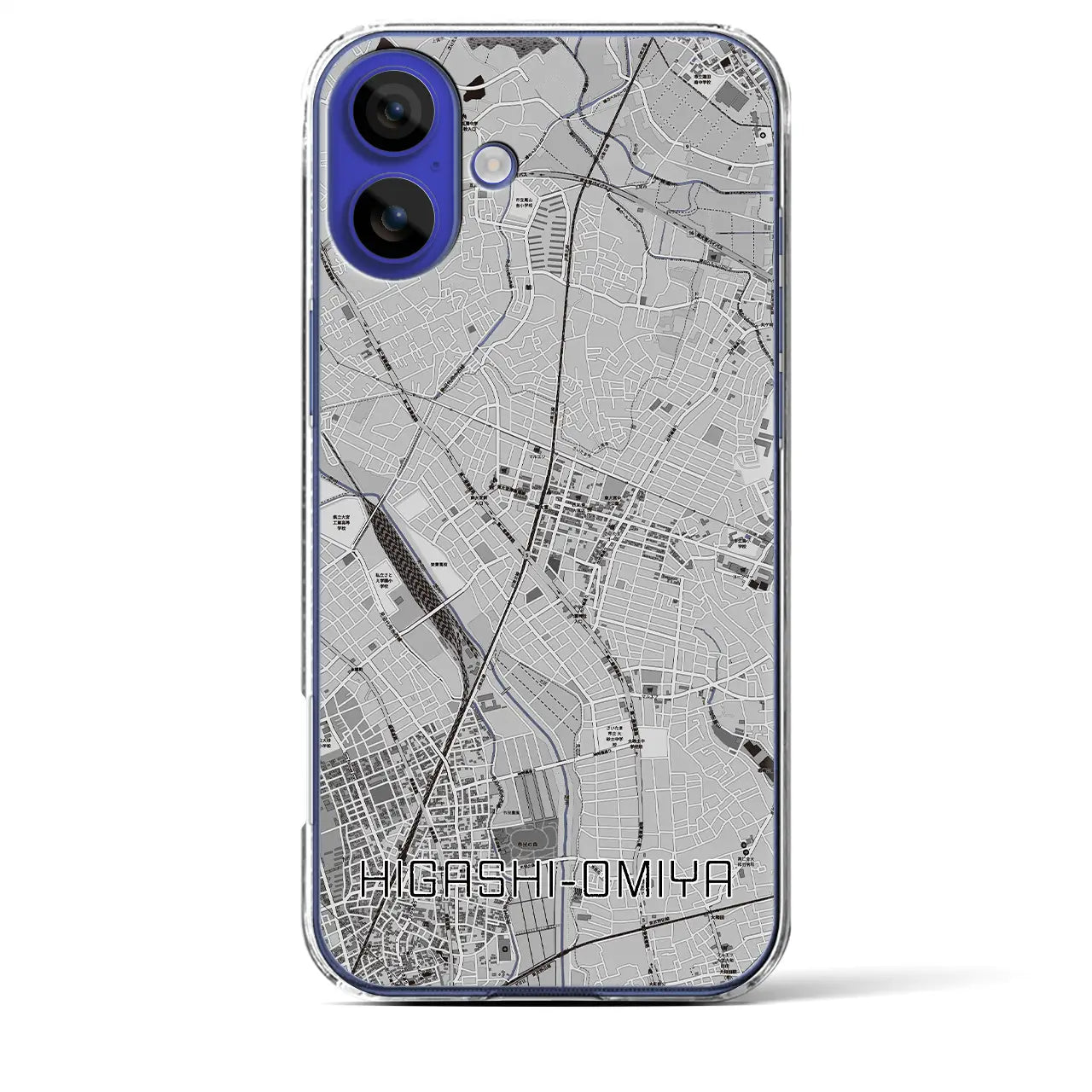 【東大宮(埼玉県)】地図柄iPhoneケース(クリアタイプ)