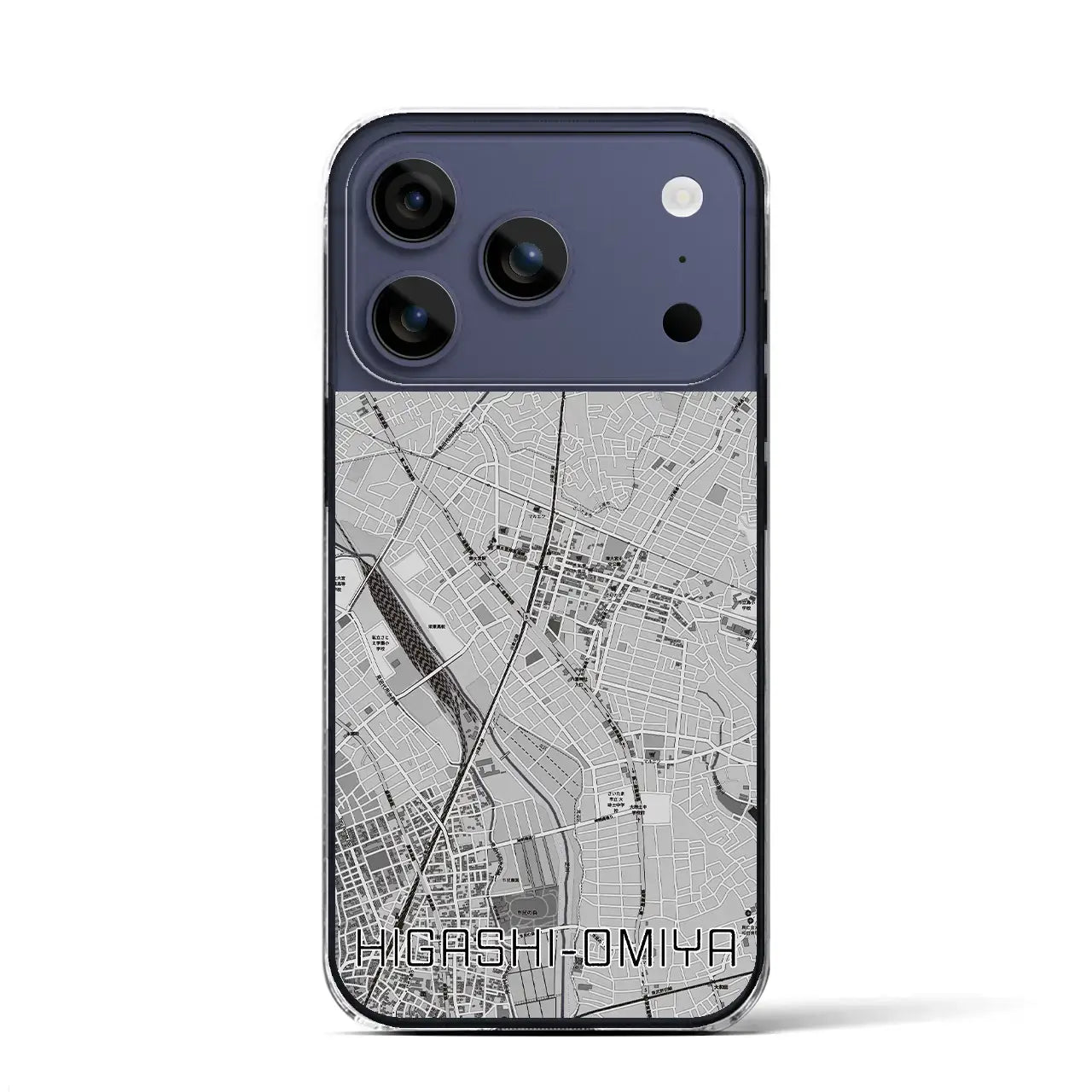 【東大宮(埼玉県)】地図柄iPhoneケース(クリアタイプ)