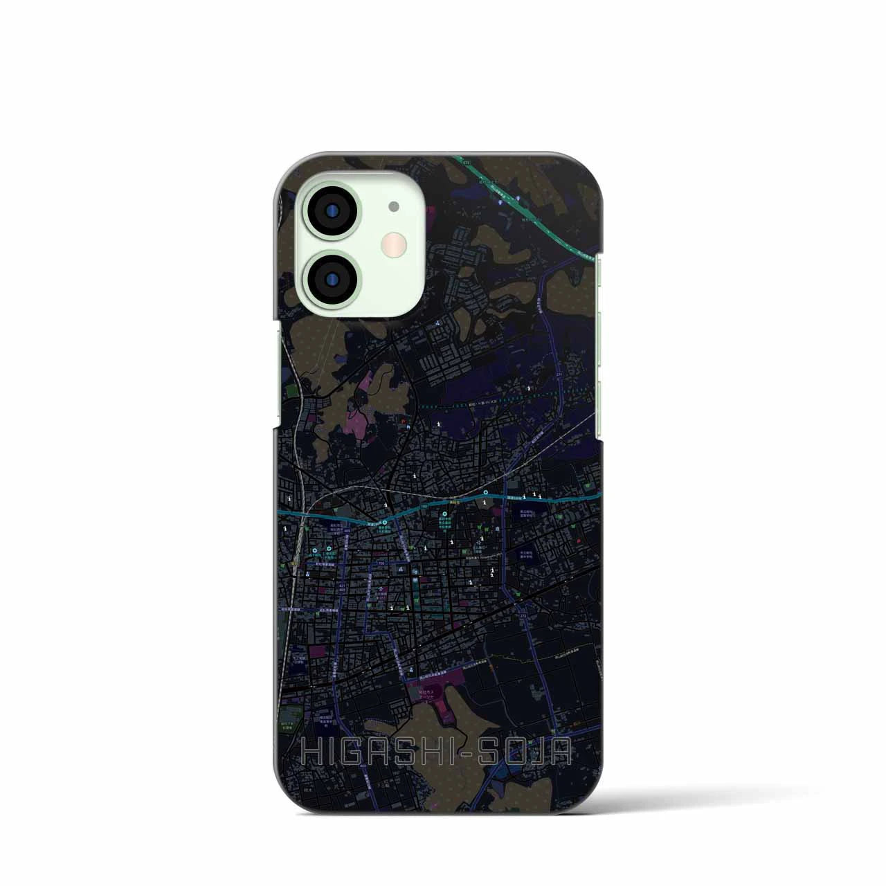 【東総社(岡山県)】地図柄iPhoneケース(バックカバータイプ)