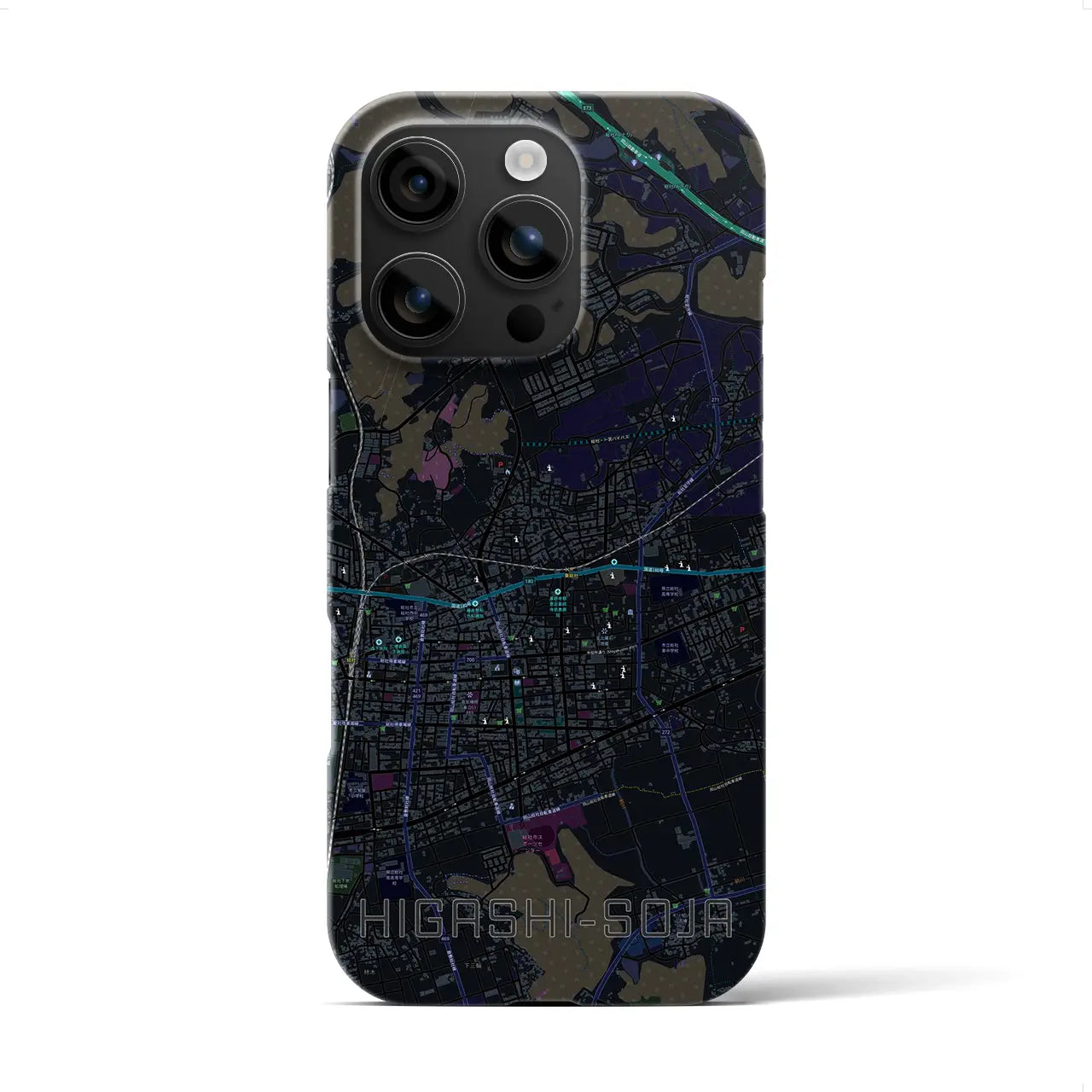 【東総社(岡山県)】地図柄iPhoneケース(バックカバータイプ)