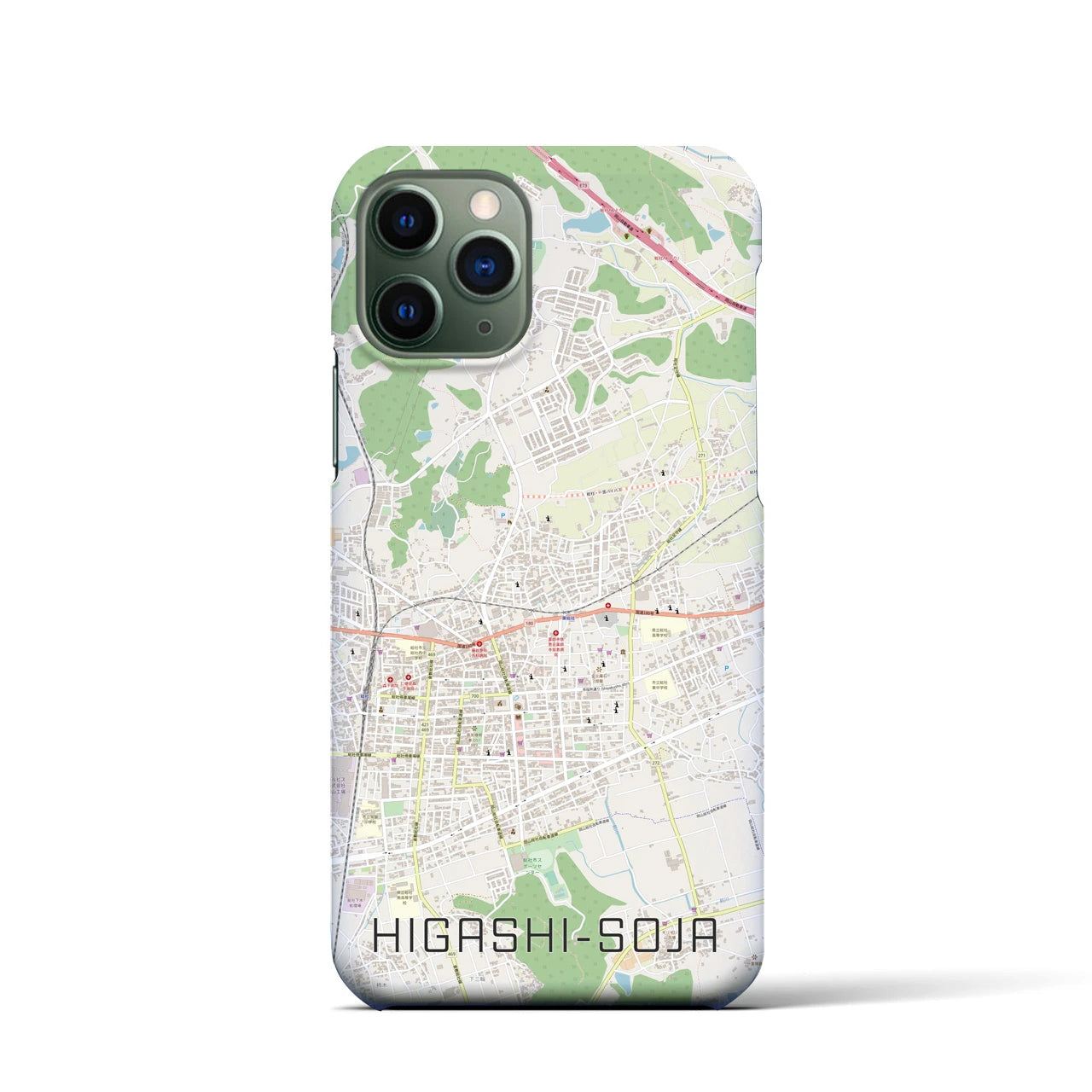 【東総社(岡山県)】地図柄iPhoneケース(バックカバータイプ)