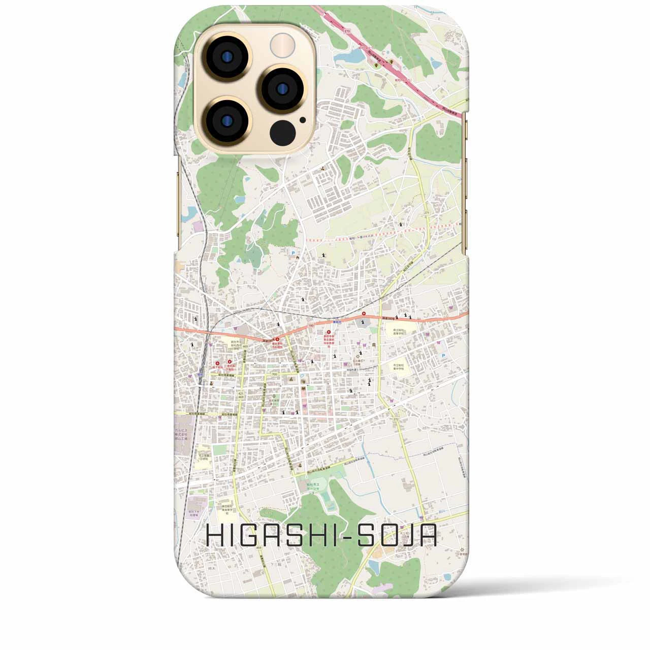【東総社(岡山県)】地図柄iPhoneケース(バックカバータイプ)