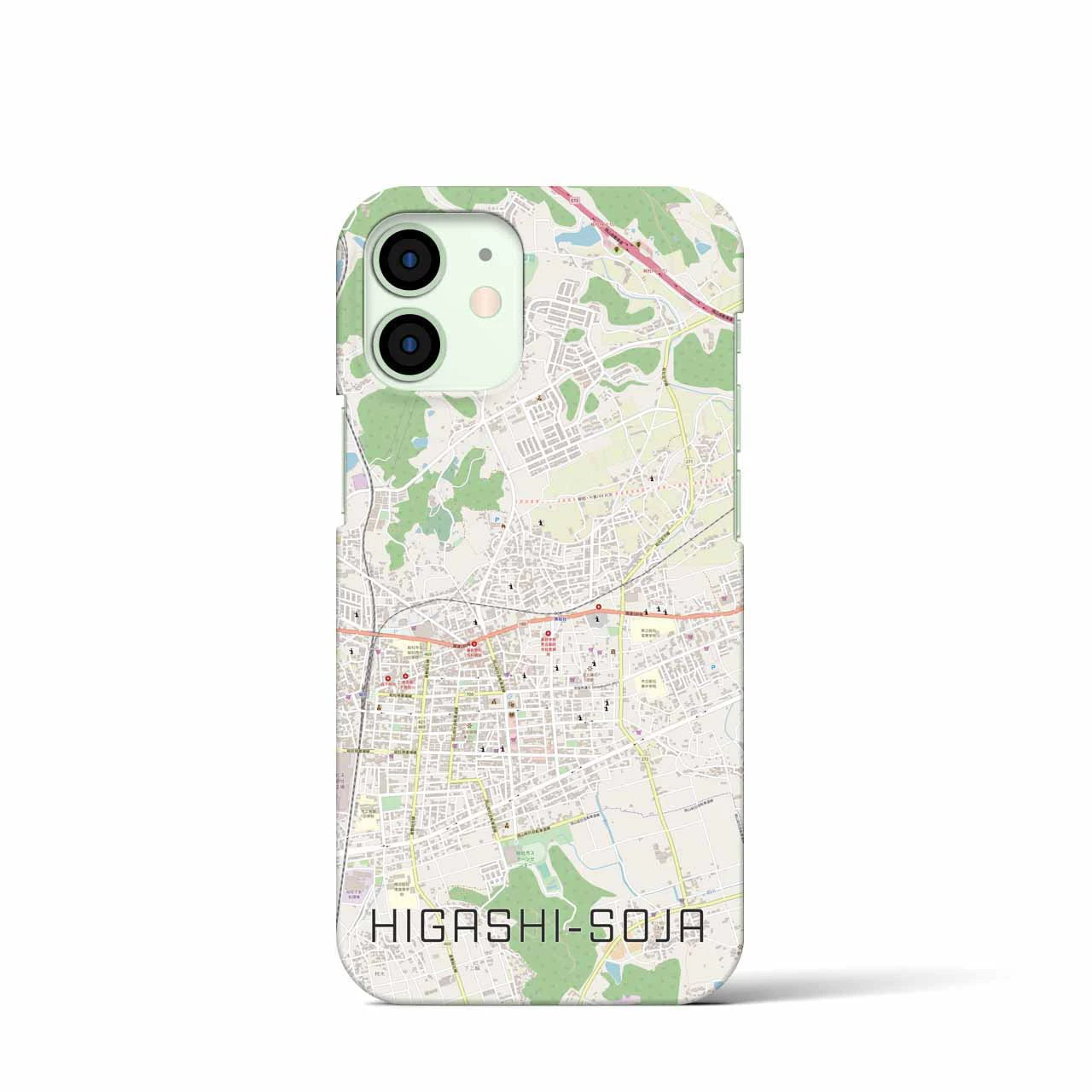 【東総社(岡山県)】地図柄iPhoneケース(バックカバータイプ)