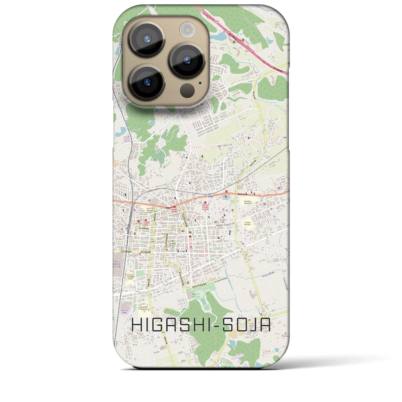 【東総社(岡山県)】地図柄iPhoneケース(バックカバータイプ)