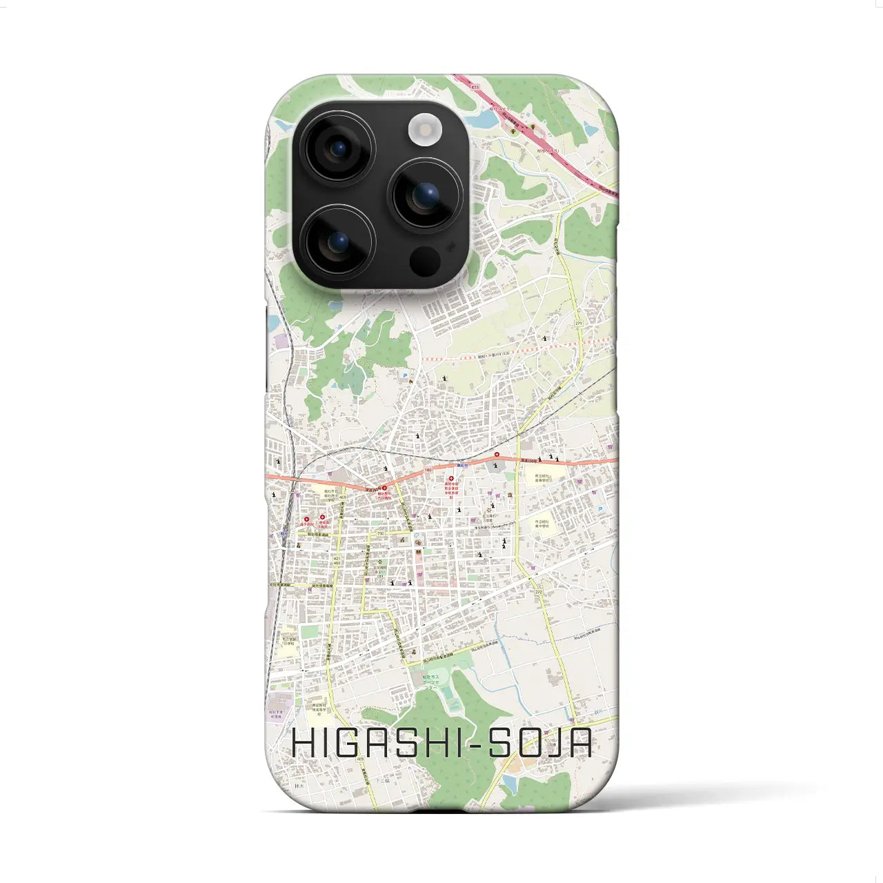 【東総社(岡山県)】地図柄iPhoneケース(バックカバータイプ)