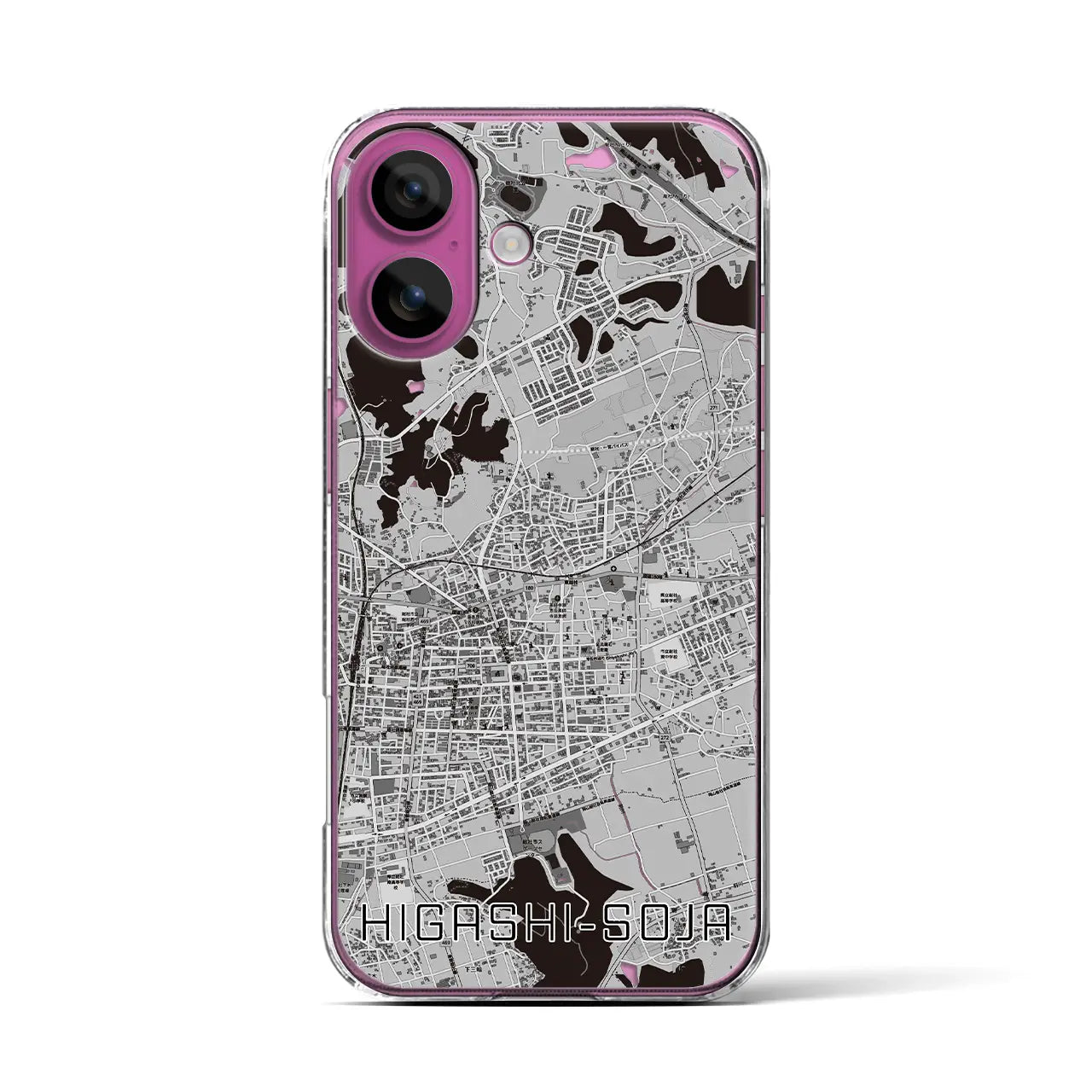 【東総社(岡山県)】地図柄iPhoneケース(クリアタイプ)