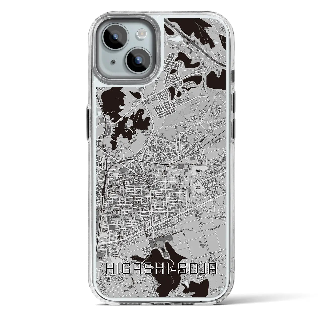 【東総社(岡山県)】地図柄iPhoneケース(MagSafeタイプ)