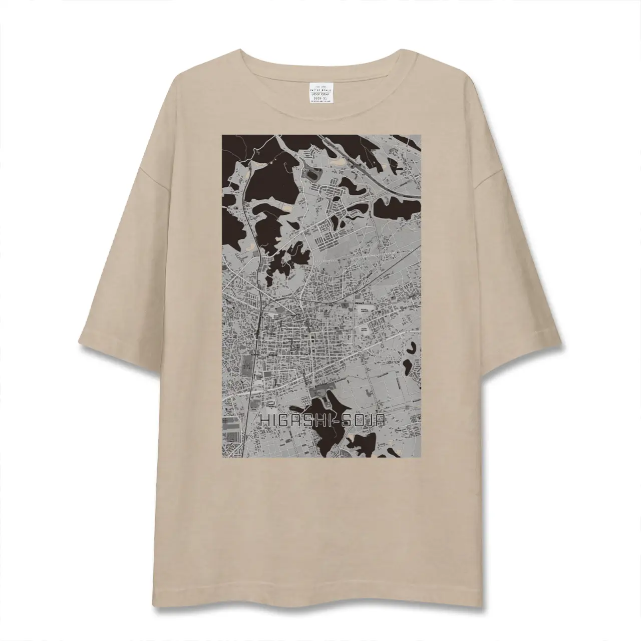 【東総社(岡山県)】地図柄ビッグシルエットTシャツ