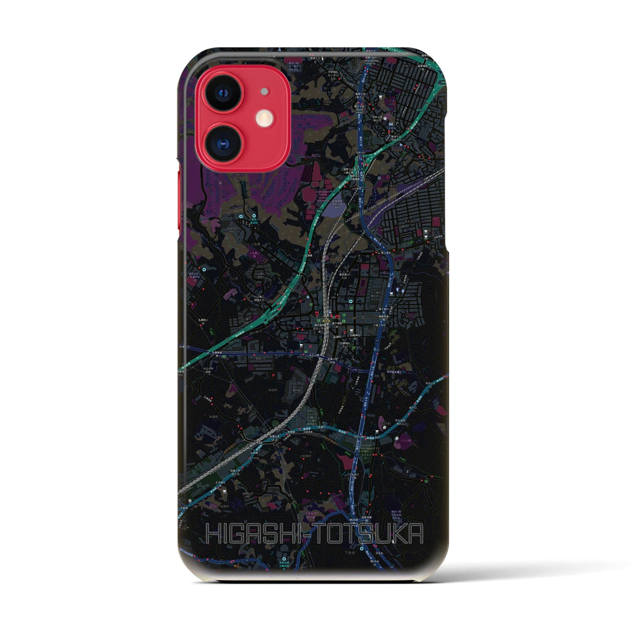 【東戸塚(神奈川県)】地図柄iPhoneケース(バックカバータイプ)