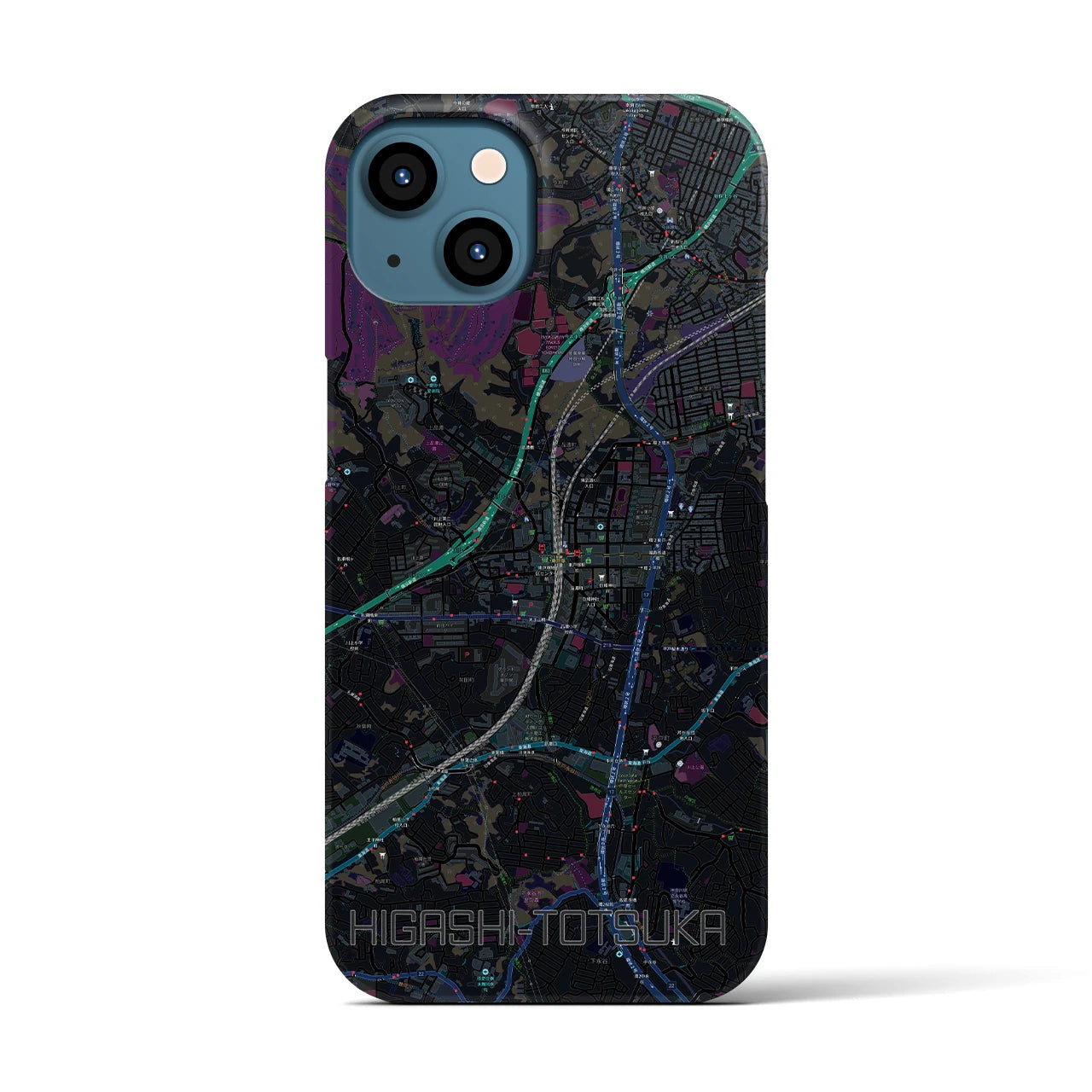 【東戸塚(神奈川県)】地図柄iPhoneケース(バックカバータイプ)