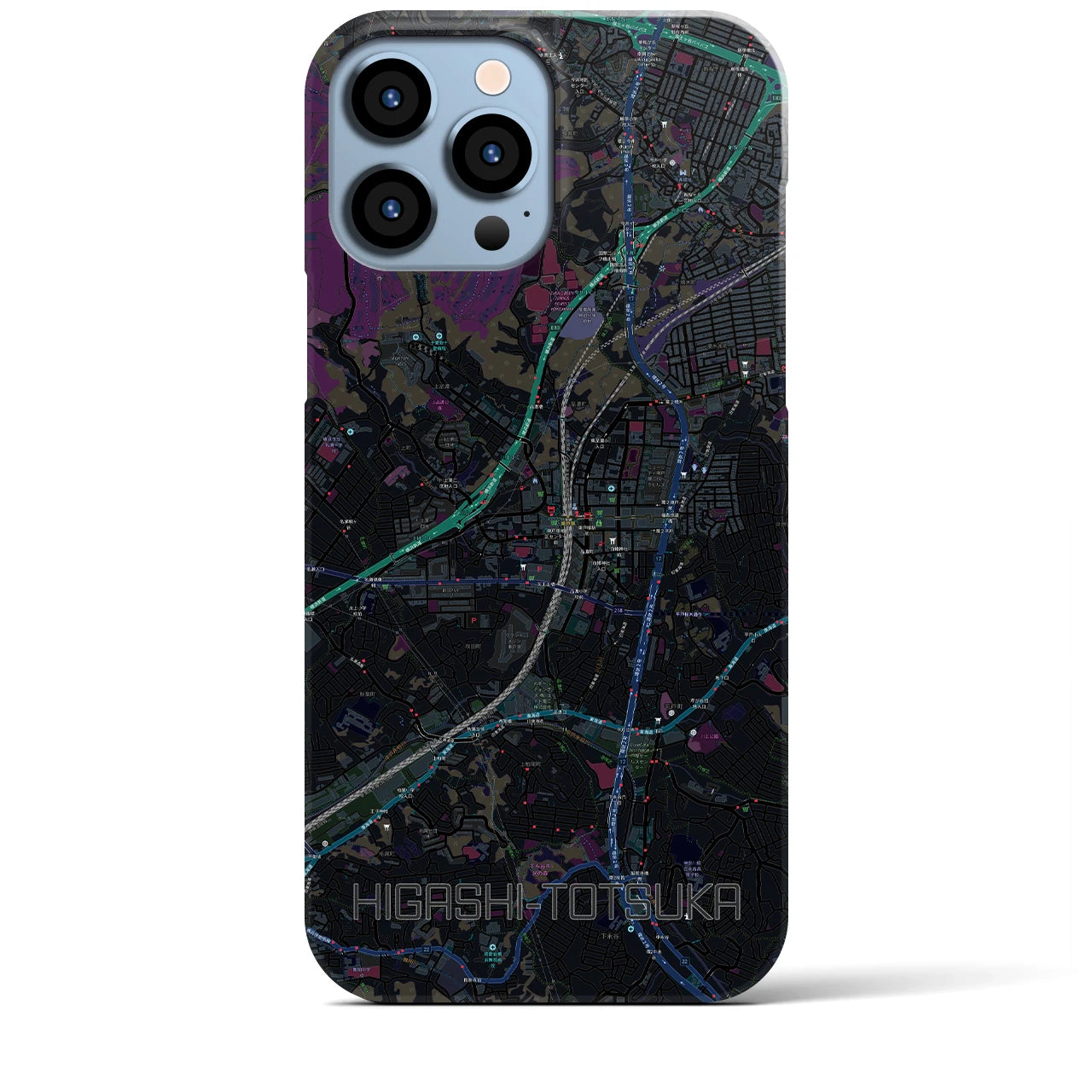 【東戸塚(神奈川県)】地図柄iPhoneケース(バックカバータイプ)