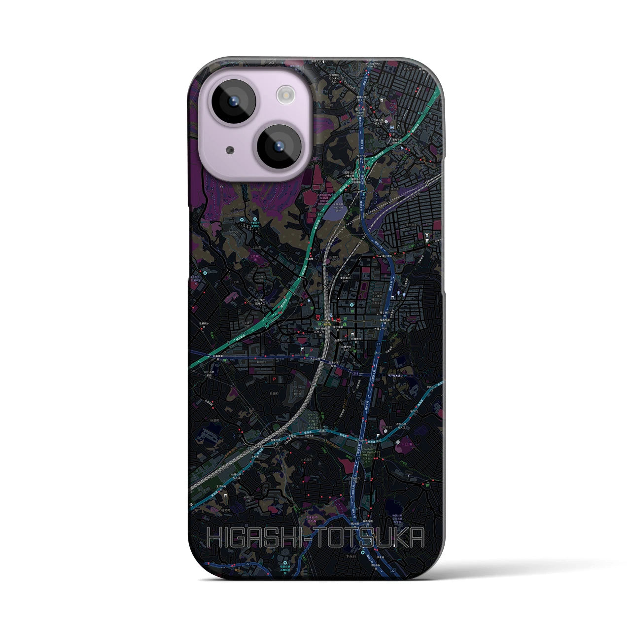 【東戸塚(神奈川県)】地図柄iPhoneケース(バックカバータイプ)