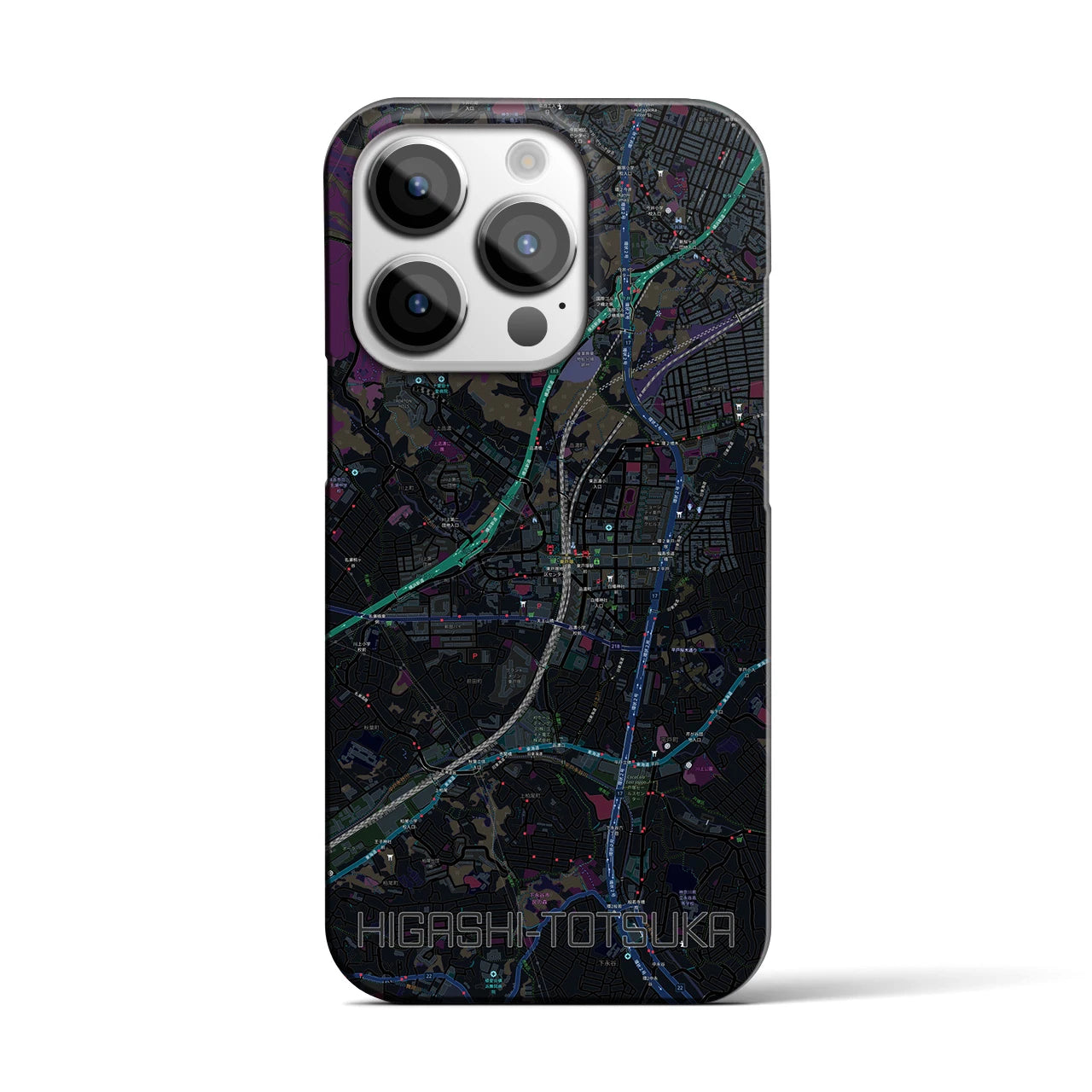 【東戸塚(神奈川県)】地図柄iPhoneケース(バックカバータイプ)