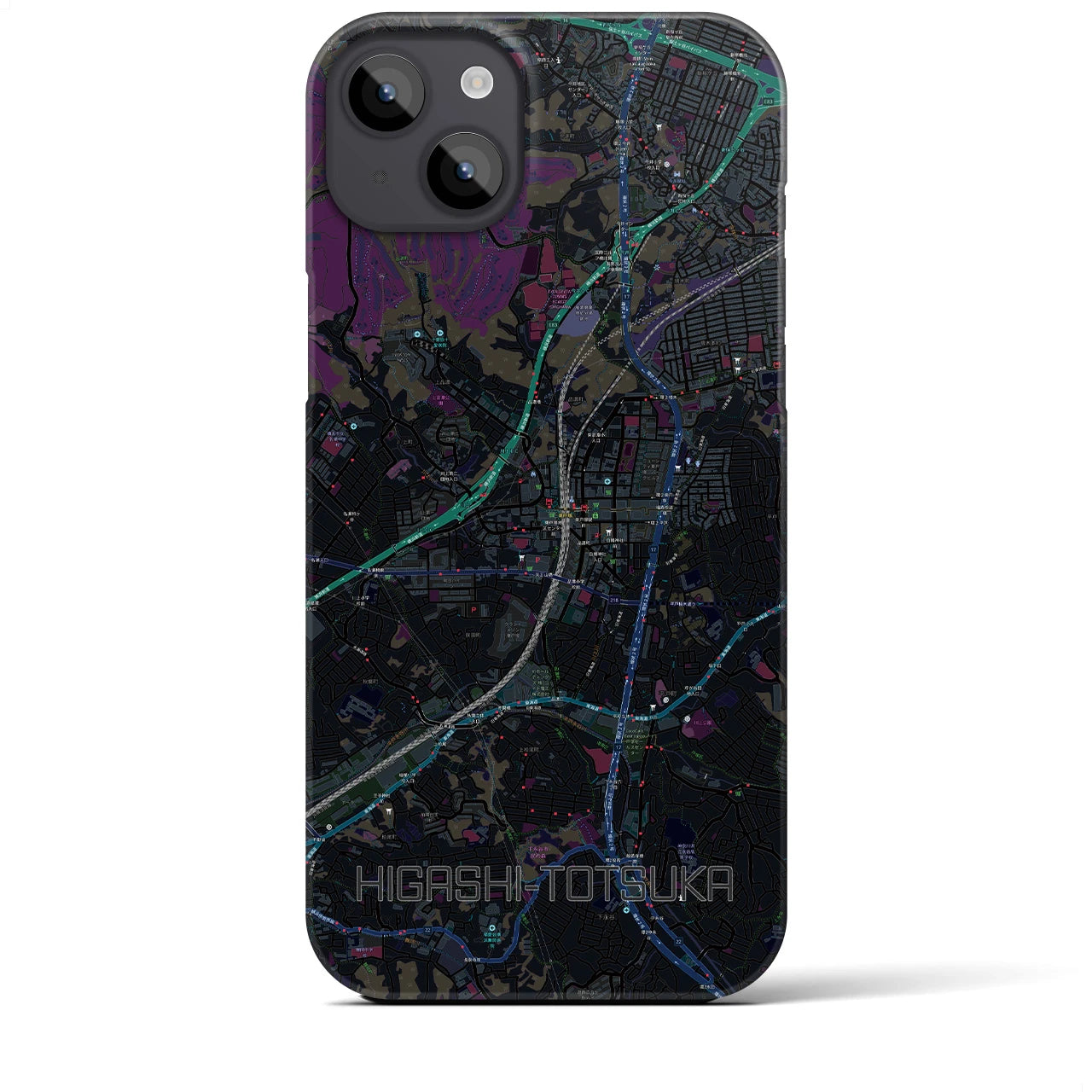 【東戸塚(神奈川県)】地図柄iPhoneケース(バックカバータイプ)