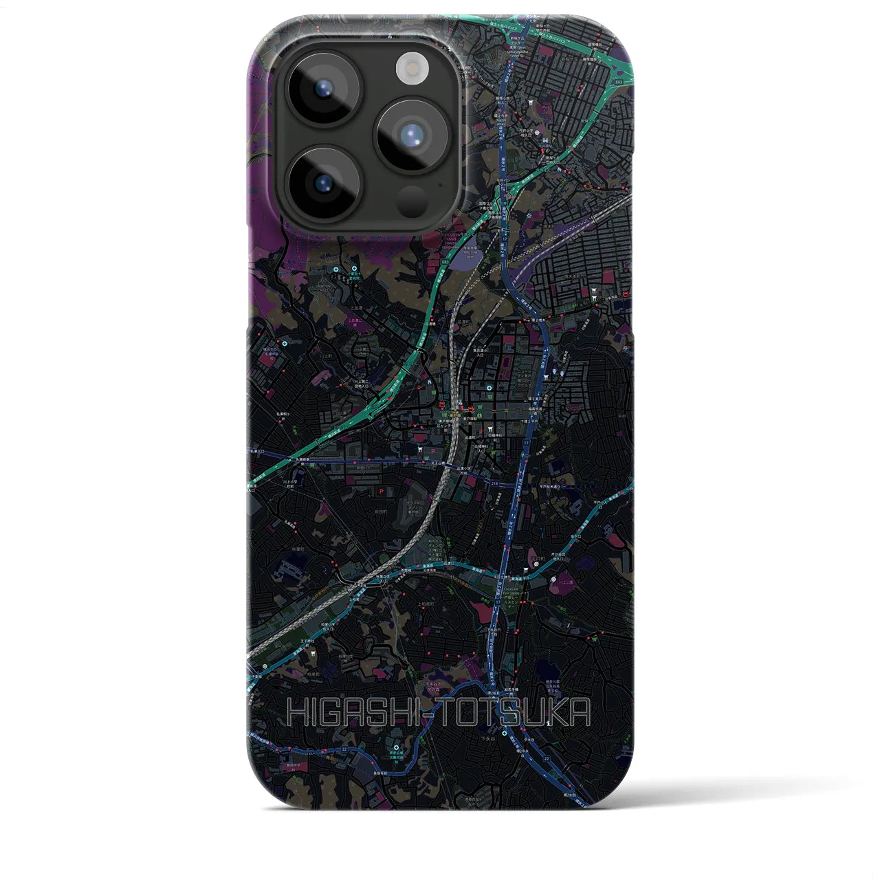 【東戸塚(神奈川県)】地図柄iPhoneケース(バックカバータイプ)