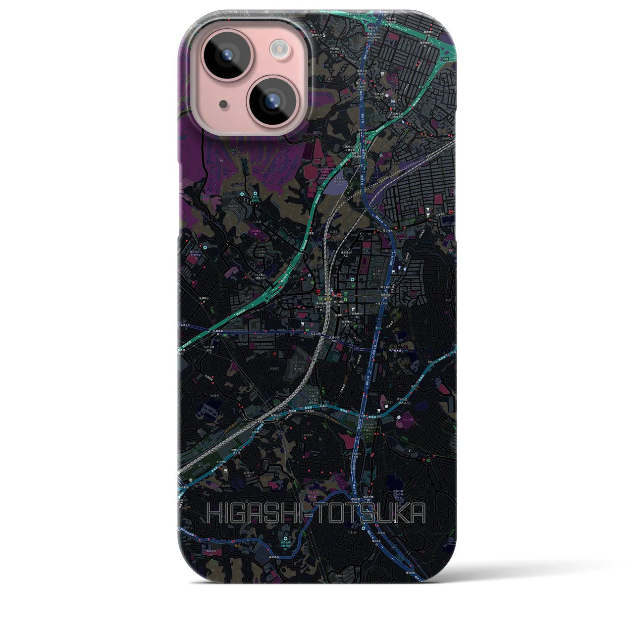 【東戸塚(神奈川県)】地図柄iPhoneケース(バックカバータイプ)