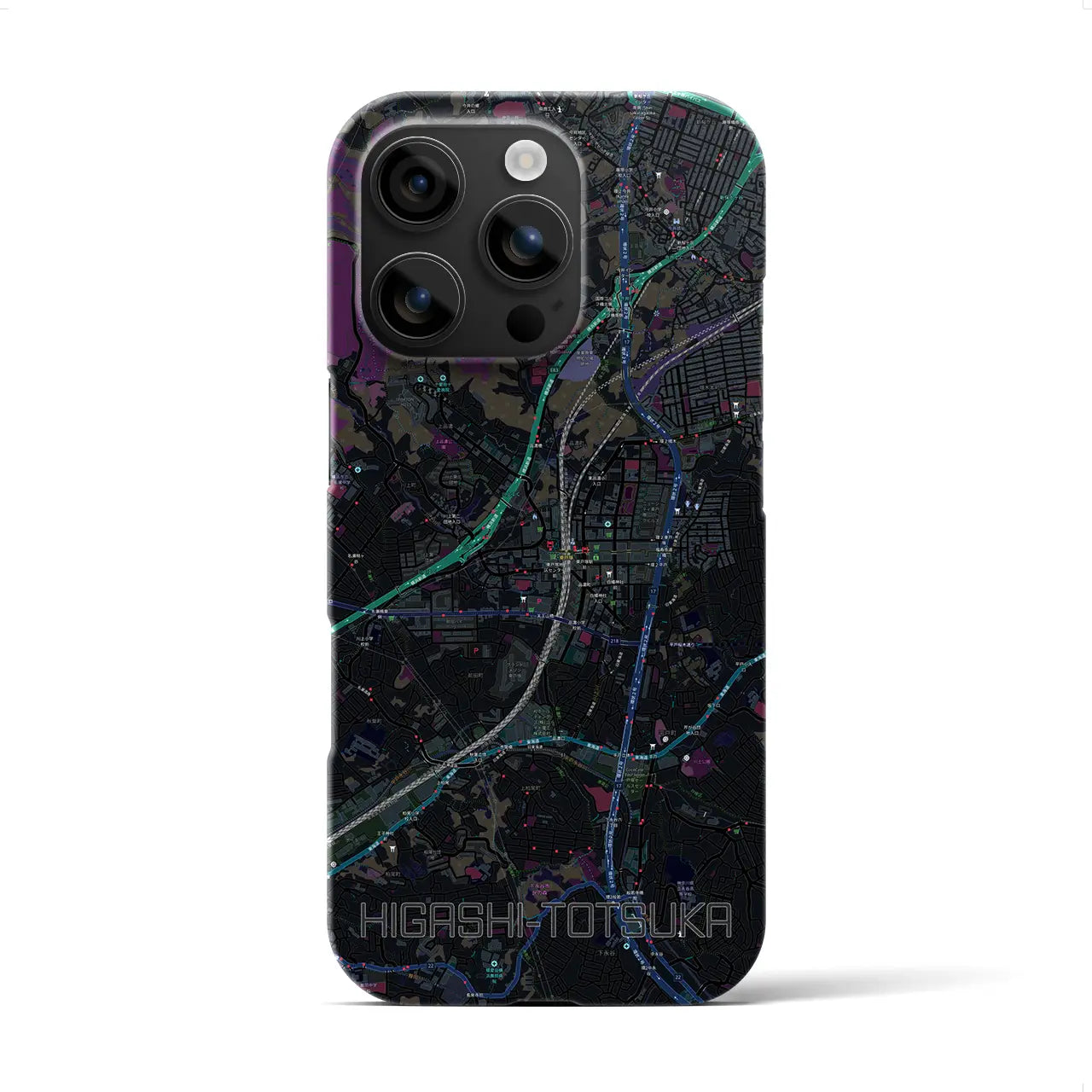 【東戸塚(神奈川県)】地図柄iPhoneケース(バックカバータイプ)