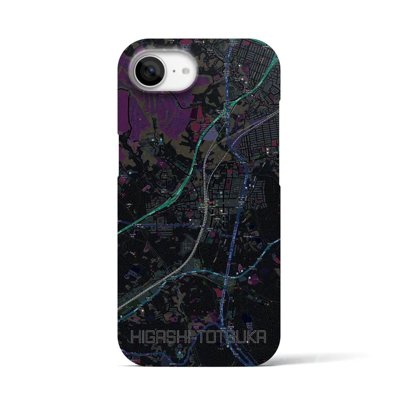 【東戸塚(神奈川県)】地図柄iPhoneケース(バックカバータイプ)