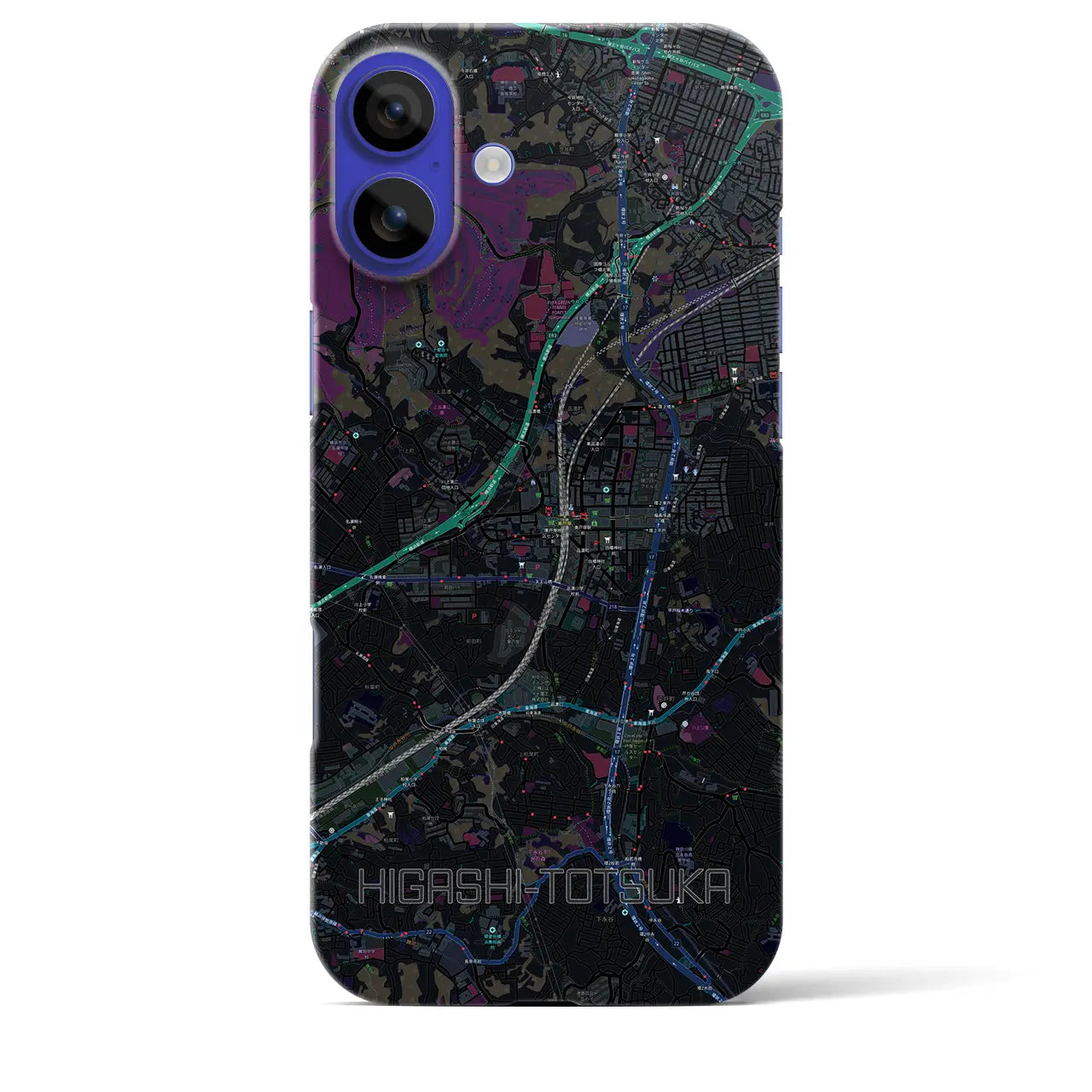 【東戸塚(神奈川県)】地図柄iPhoneケース(バックカバータイプ)