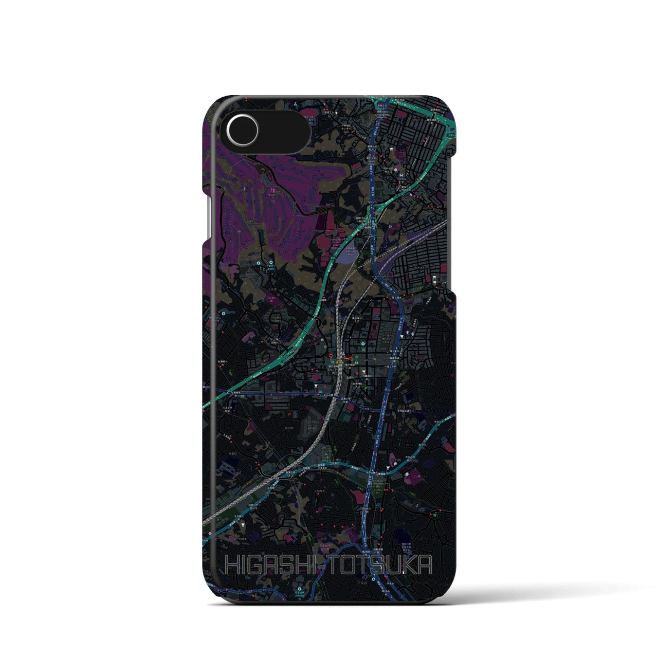 【東戸塚(神奈川県)】地図柄iPhoneケース(バックカバータイプ)