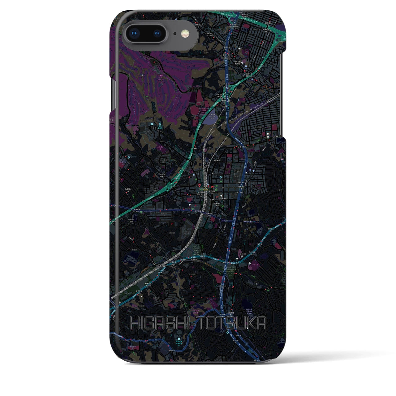 【東戸塚(神奈川県)】地図柄iPhoneケース(バックカバータイプ)