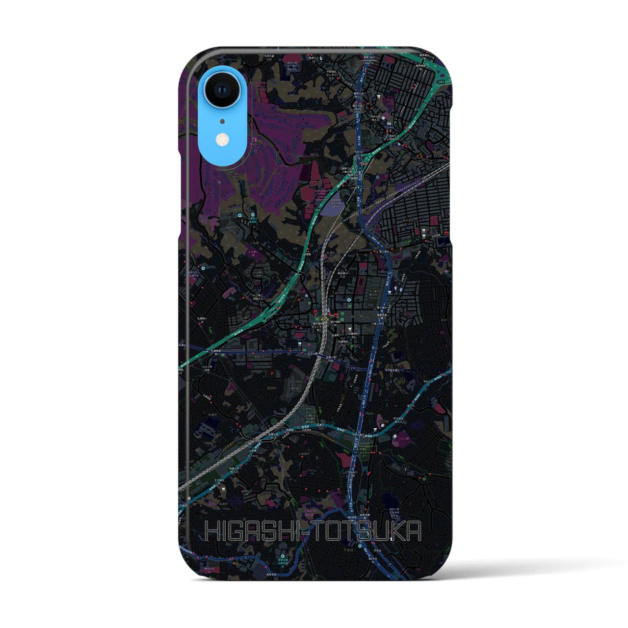 【東戸塚(神奈川県)】地図柄iPhoneケース(バックカバータイプ)