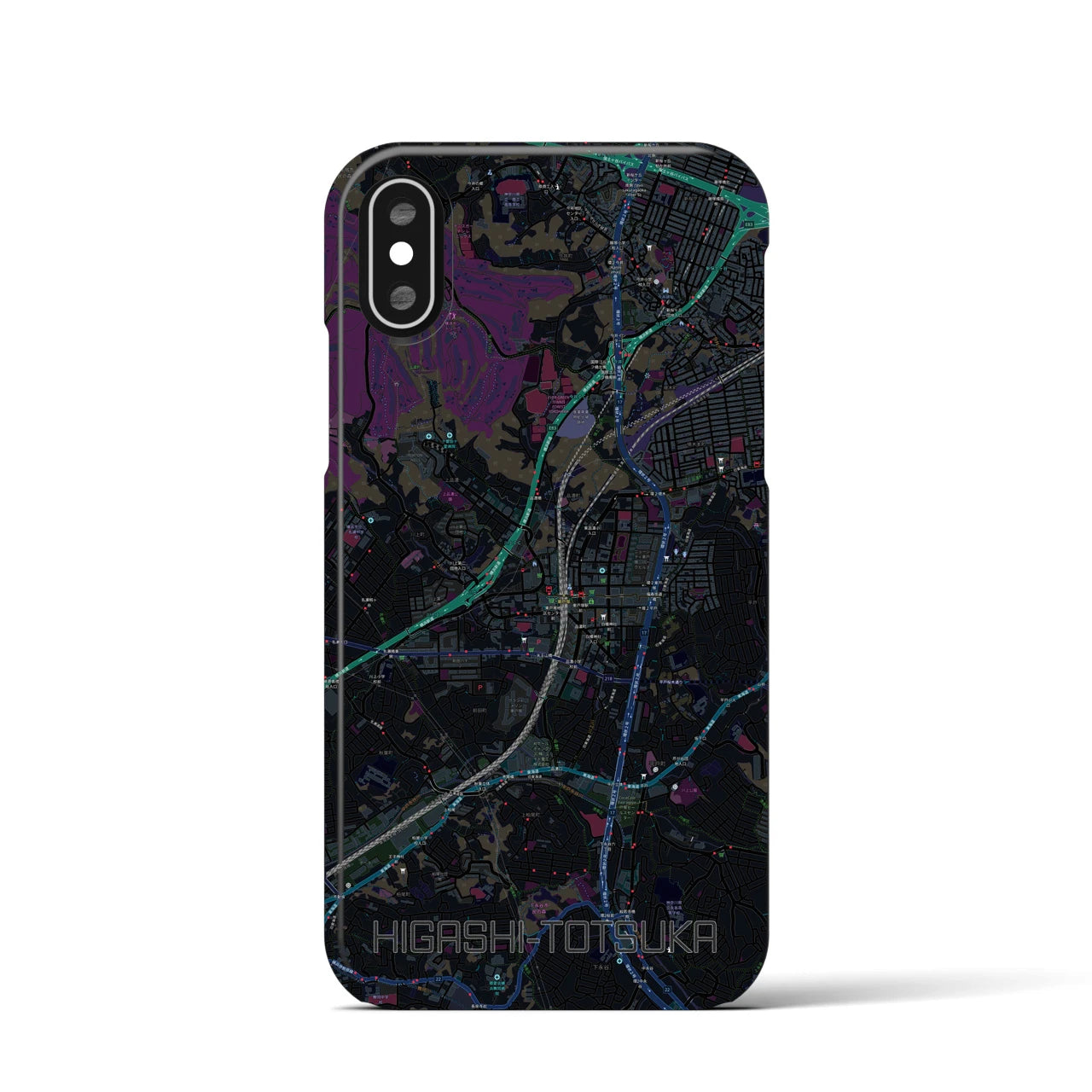 【東戸塚(神奈川県)】地図柄iPhoneケース(バックカバータイプ)