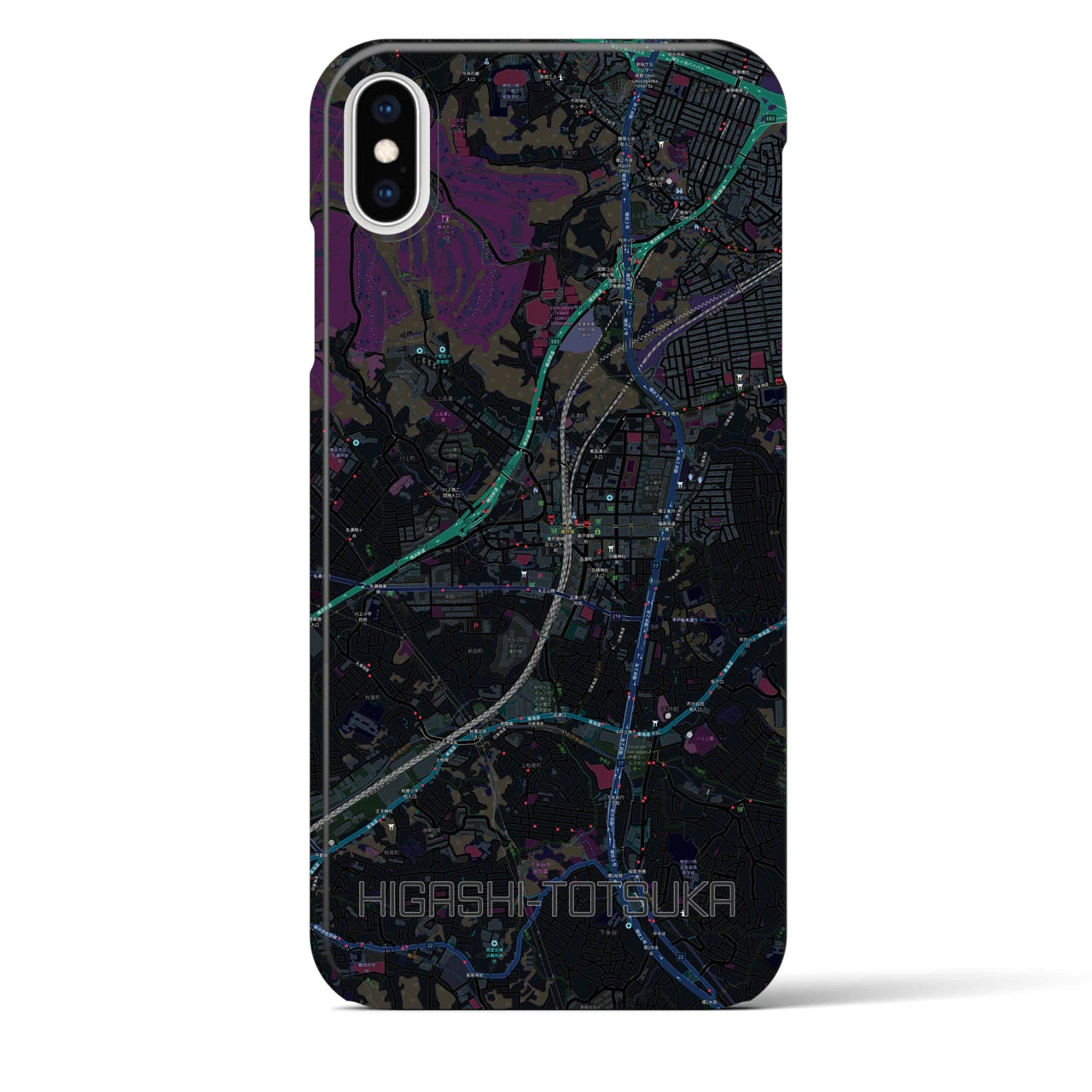 【東戸塚(神奈川県)】地図柄iPhoneケース(バックカバータイプ)