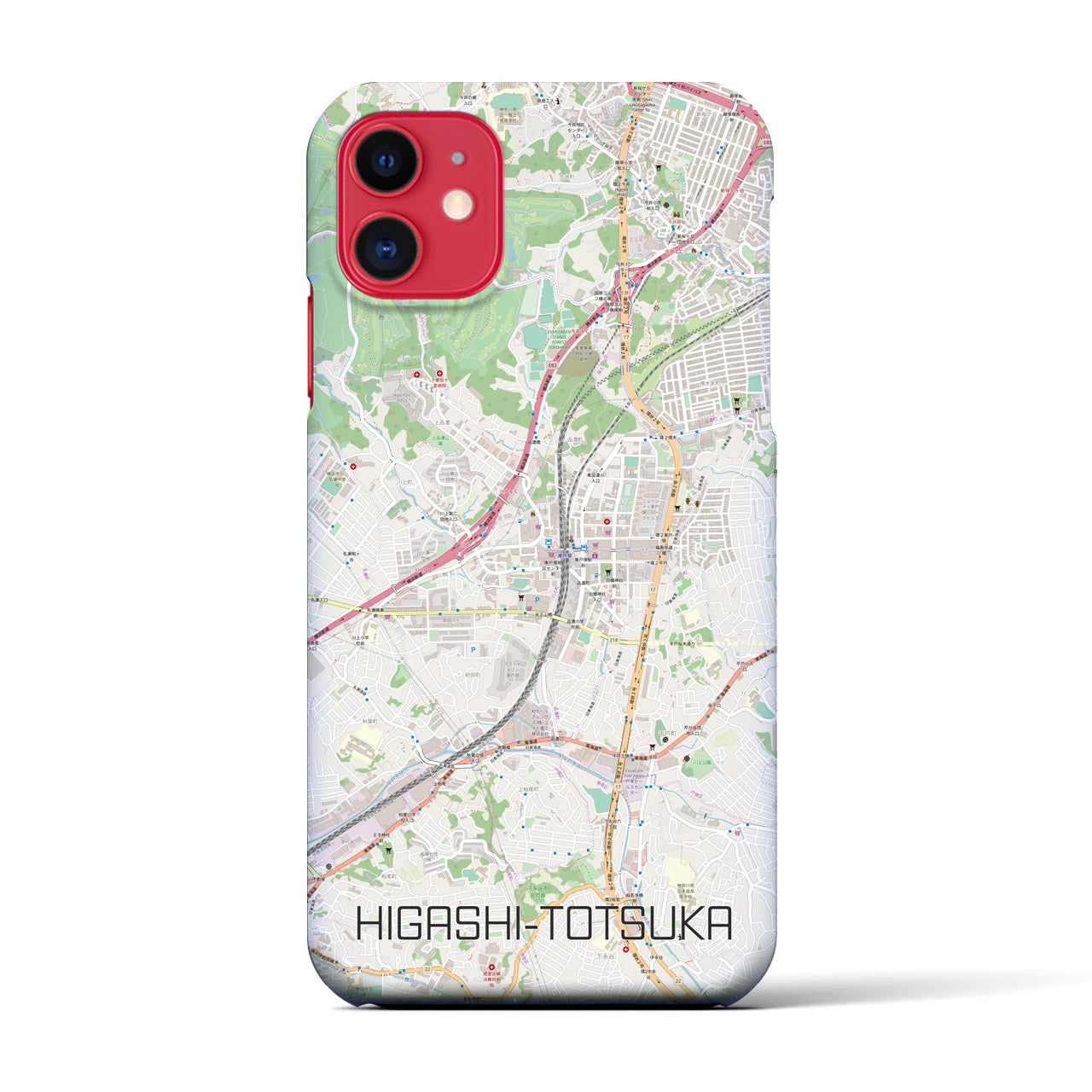 【東戸塚(神奈川県)】地図柄iPhoneケース(バックカバータイプ)