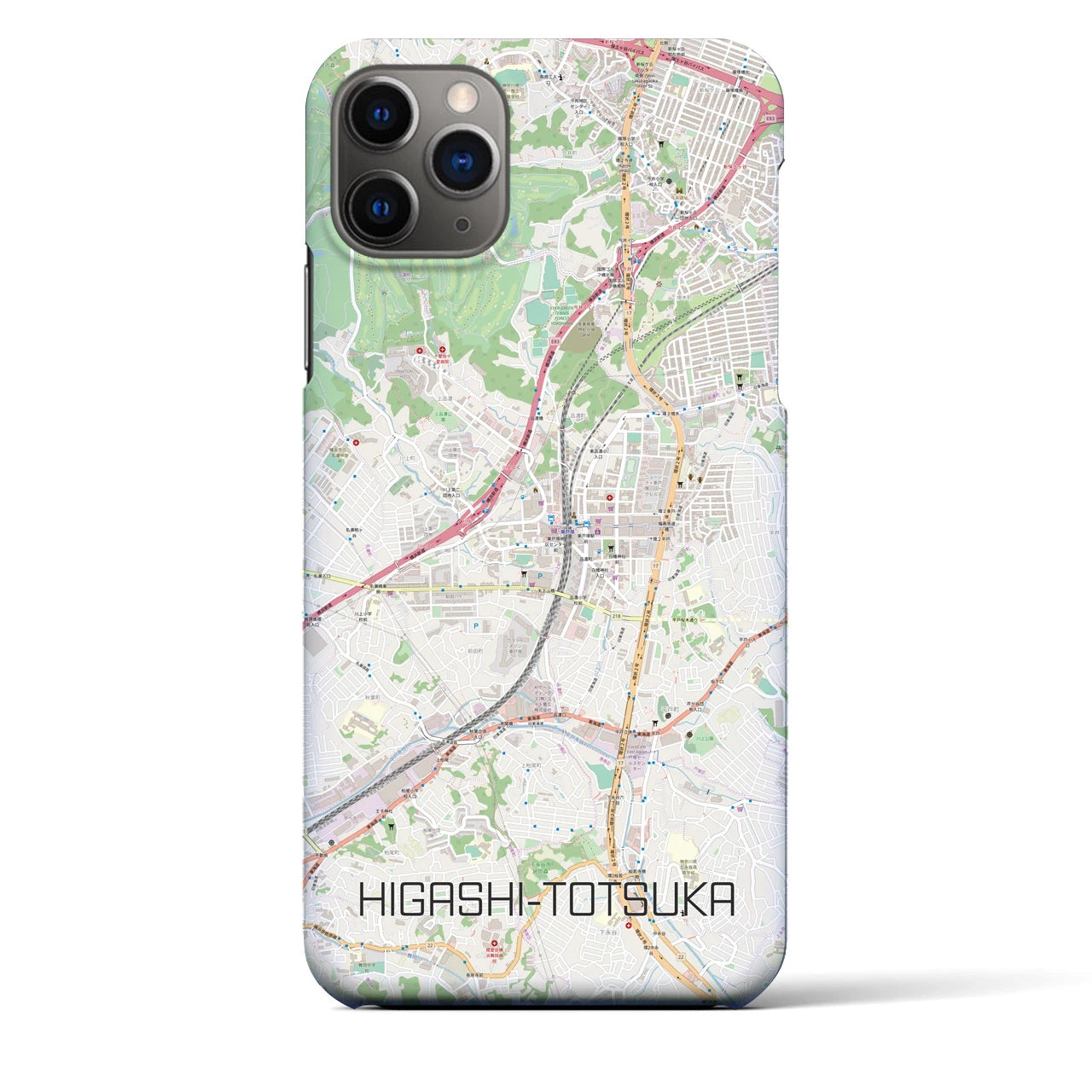 【東戸塚(神奈川県)】地図柄iPhoneケース(バックカバータイプ)