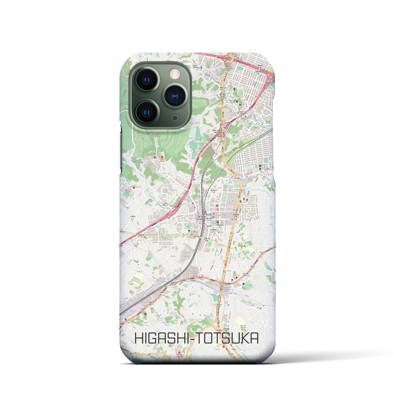 【東戸塚(神奈川県)】地図柄iPhoneケース(バックカバータイプ)