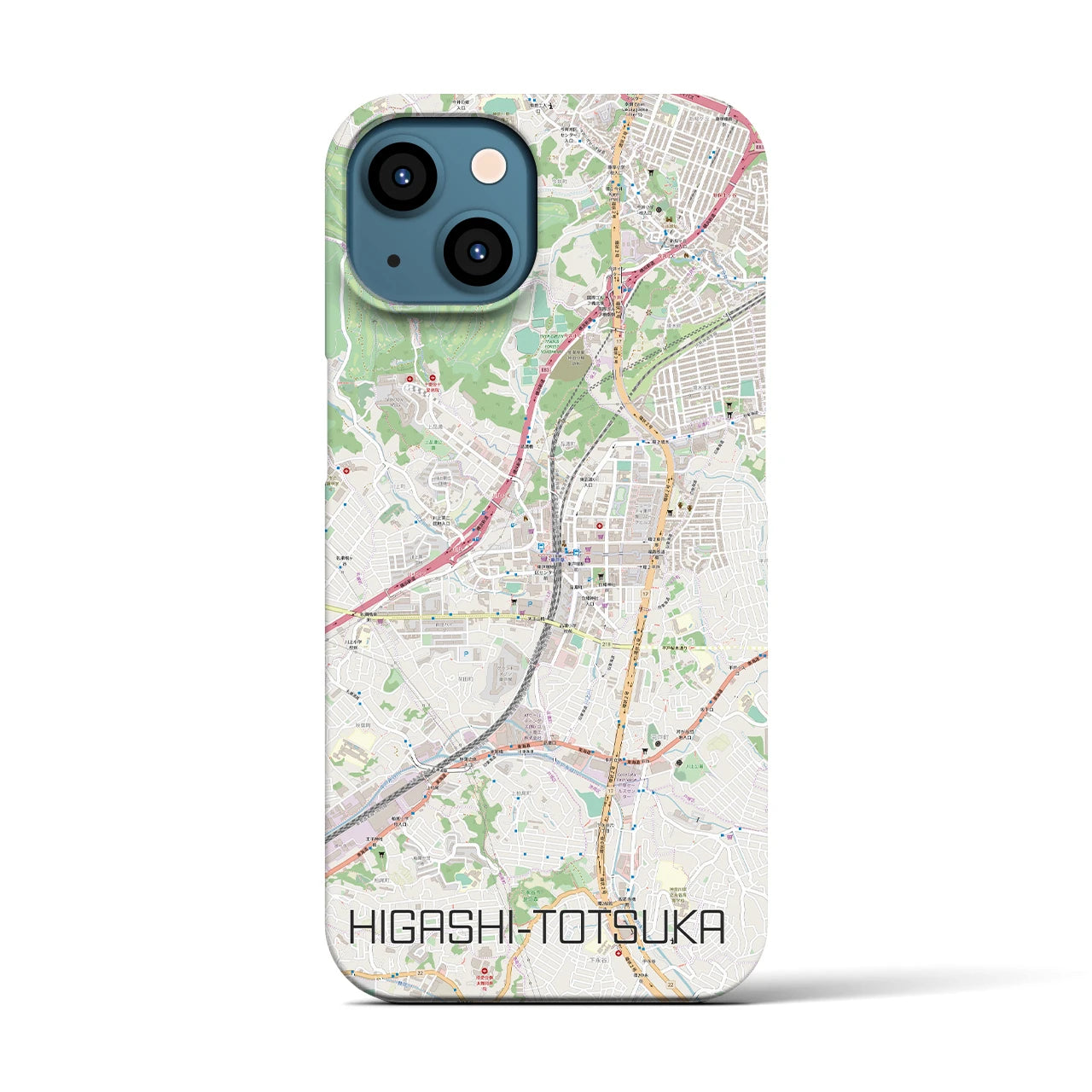 【東戸塚(神奈川県)】地図柄iPhoneケース(バックカバータイプ)