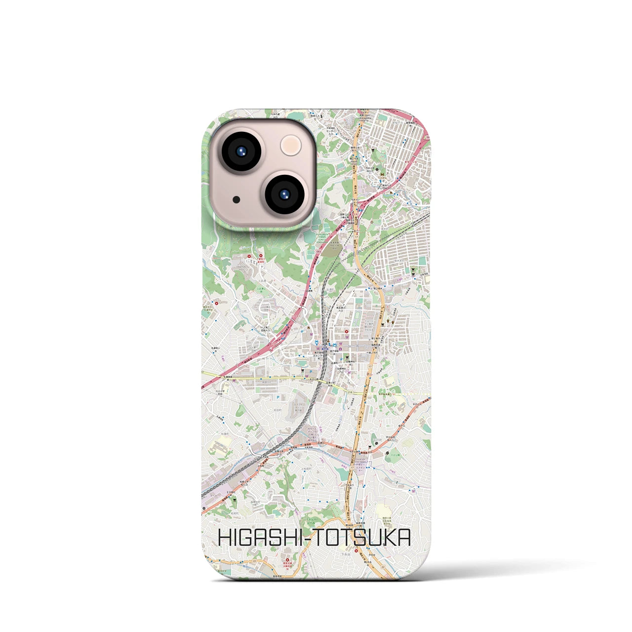 【東戸塚(神奈川県)】地図柄iPhoneケース(バックカバータイプ)