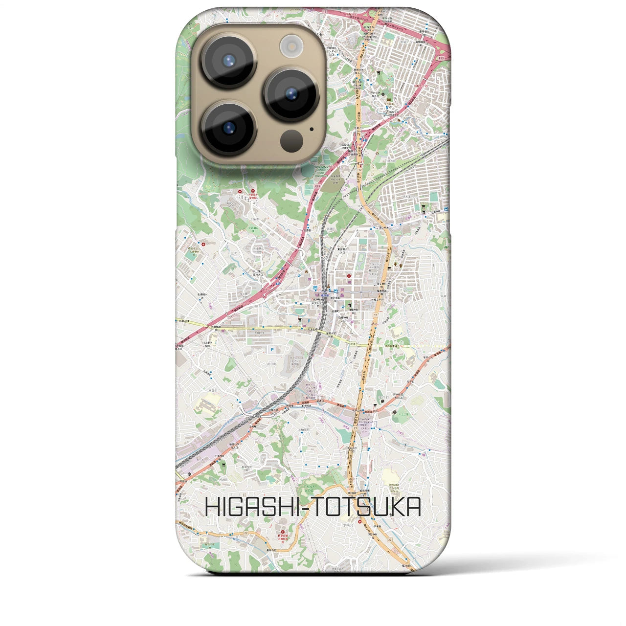 【東戸塚(神奈川県)】地図柄iPhoneケース(バックカバータイプ)