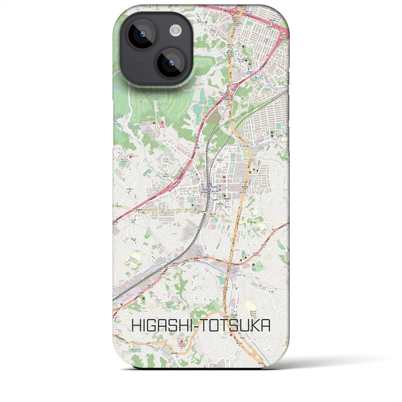 【東戸塚(神奈川県)】地図柄iPhoneケース(バックカバータイプ)