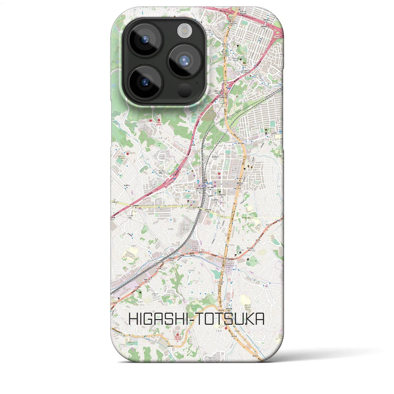 【東戸塚(神奈川県)】地図柄iPhoneケース(バックカバータイプ)