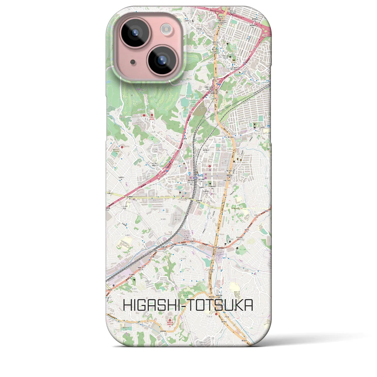 【東戸塚(神奈川県)】地図柄iPhoneケース(バックカバータイプ)