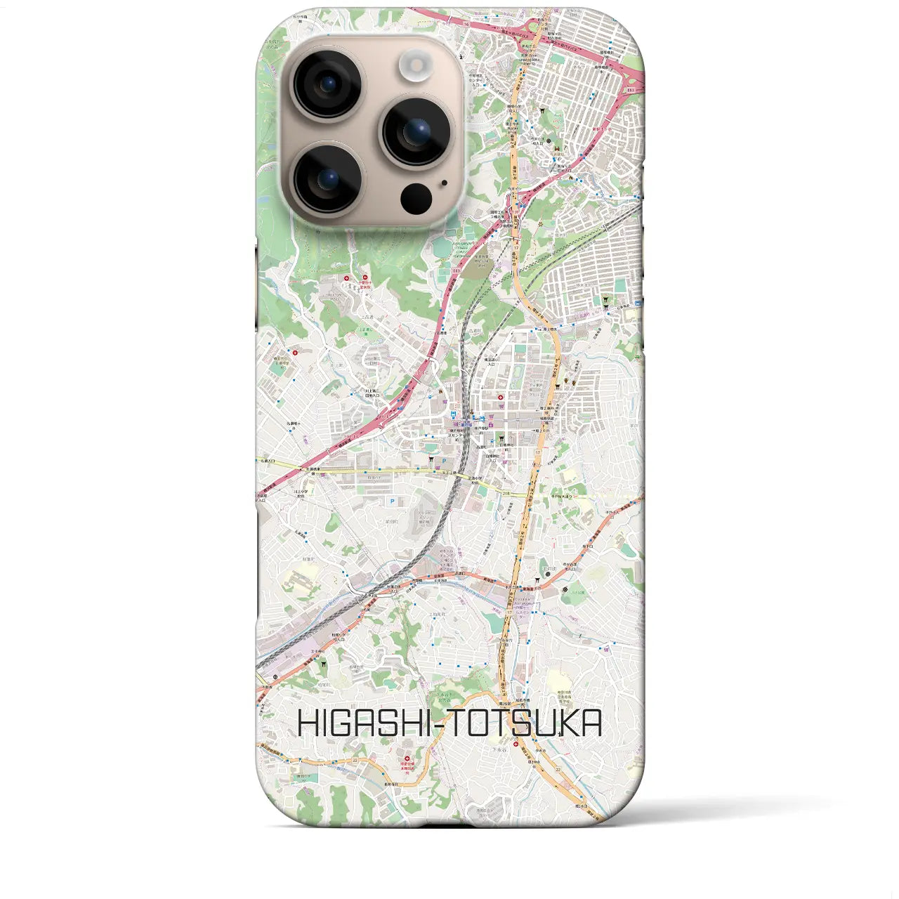 【東戸塚(神奈川県)】地図柄iPhoneケース(バックカバータイプ)