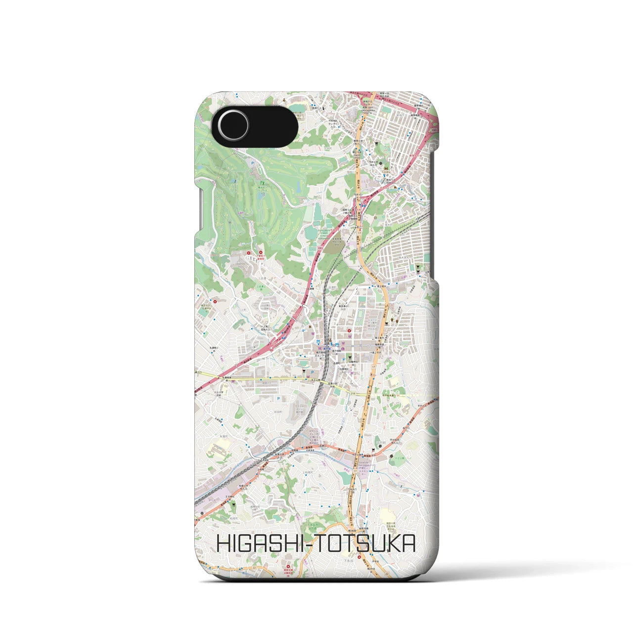 【東戸塚(神奈川県)】地図柄iPhoneケース(バックカバータイプ)