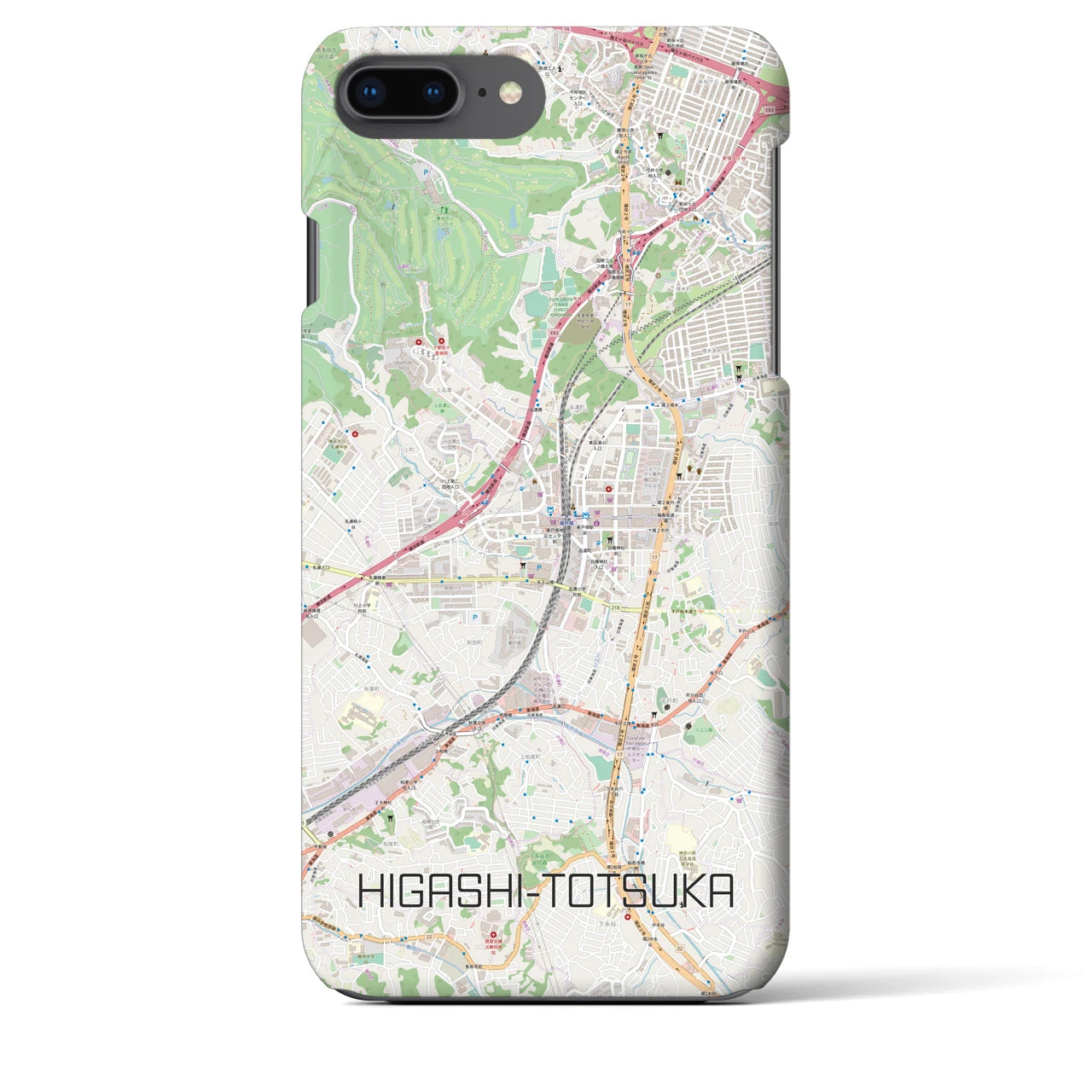 【東戸塚(神奈川県)】地図柄iPhoneケース(バックカバータイプ)