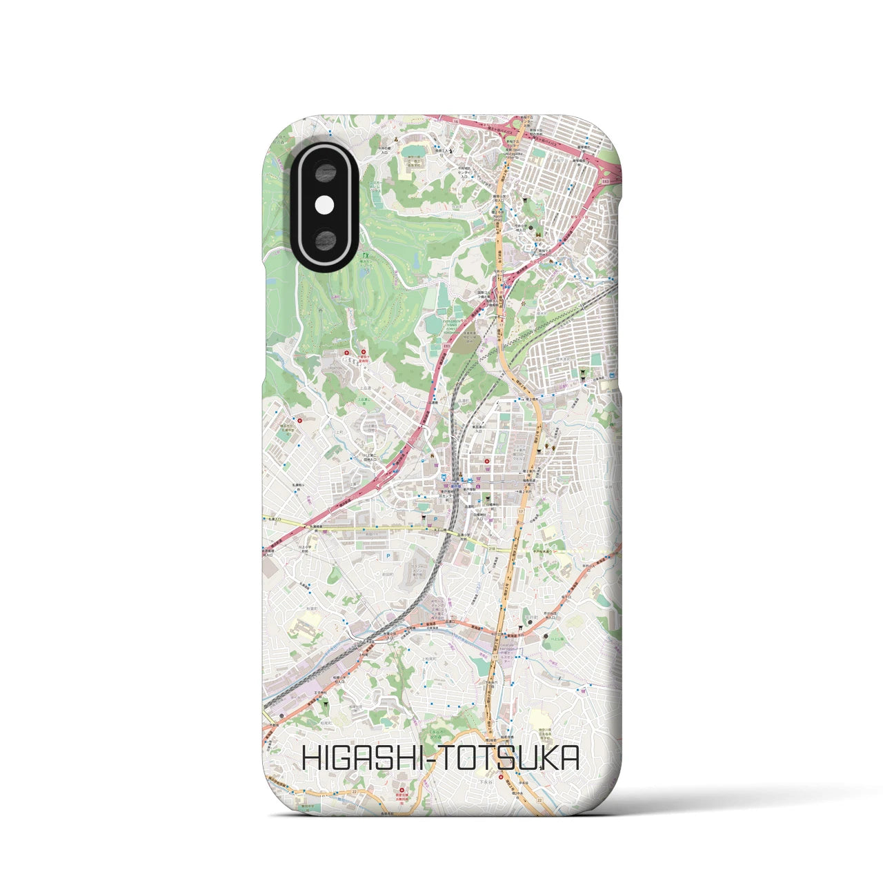 【東戸塚(神奈川県)】地図柄iPhoneケース(バックカバータイプ)