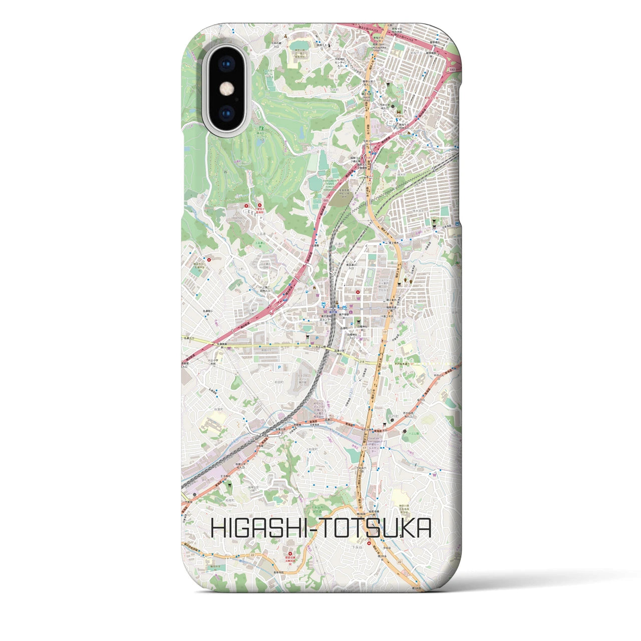 【東戸塚(神奈川県)】地図柄iPhoneケース(バックカバータイプ)