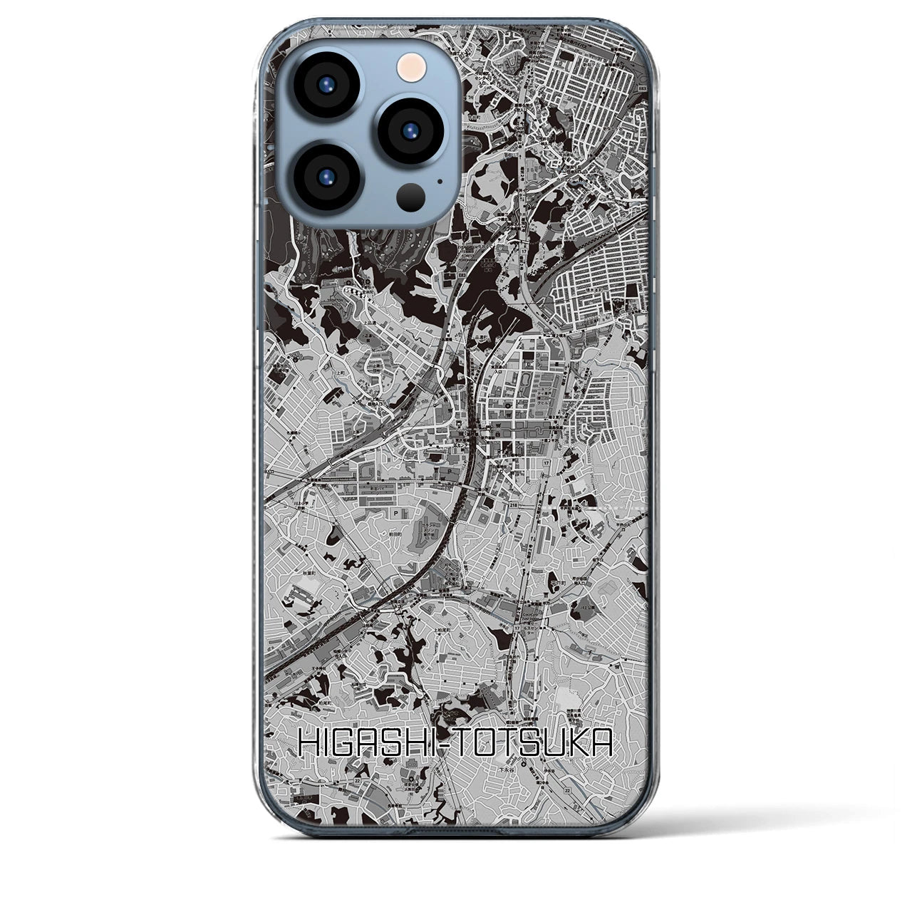 【東戸塚(神奈川県)】地図柄iPhoneケース(クリアタイプ)