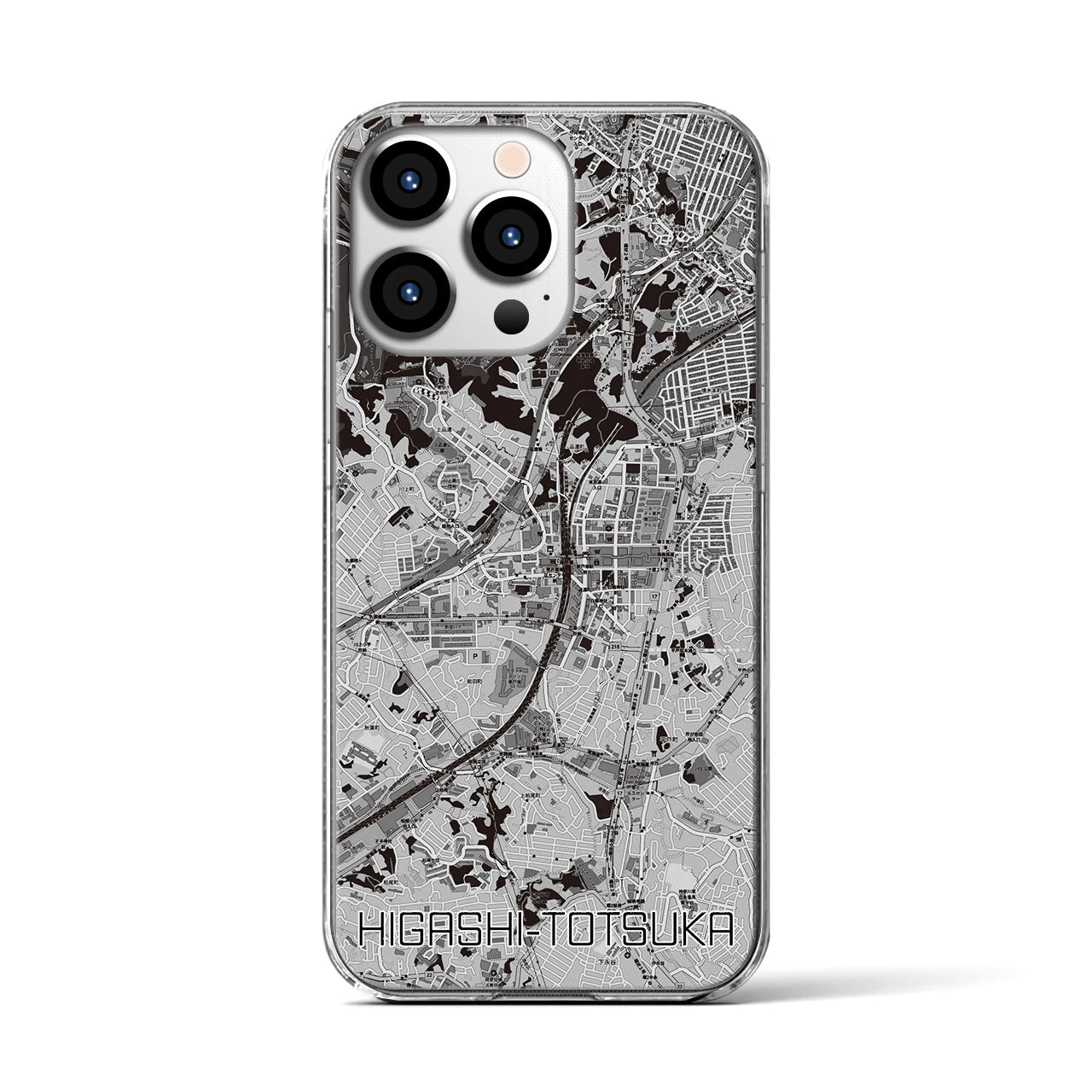 【東戸塚(神奈川県)】地図柄iPhoneケース(クリアタイプ)