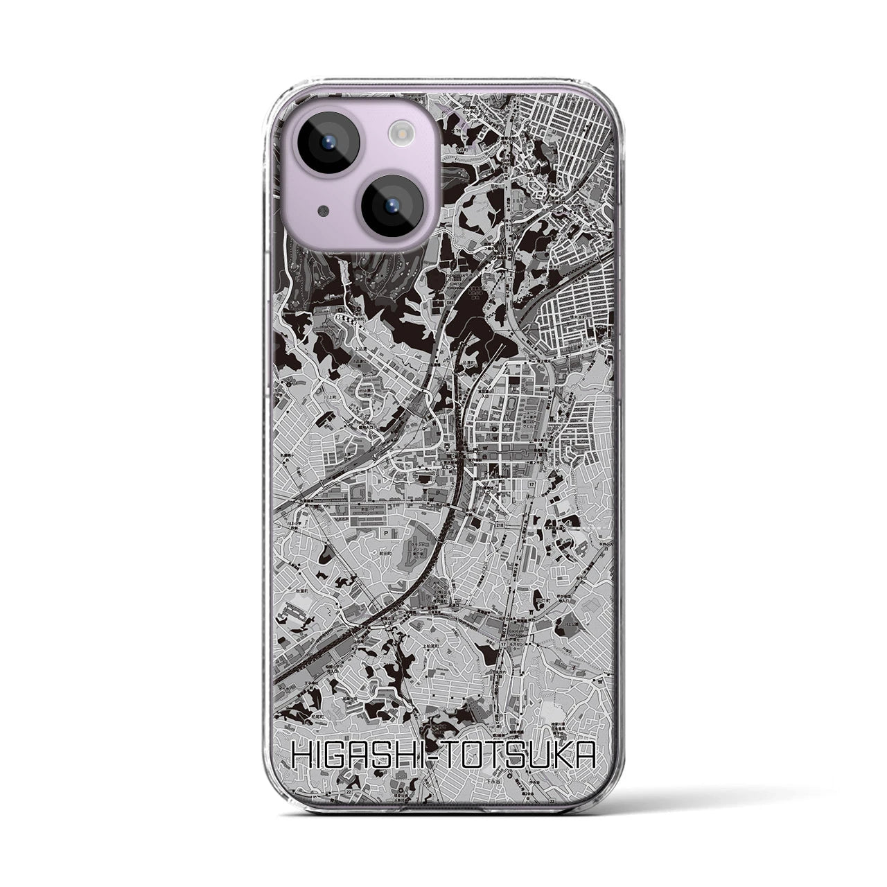 【東戸塚(神奈川県)】地図柄iPhoneケース(クリアタイプ)
