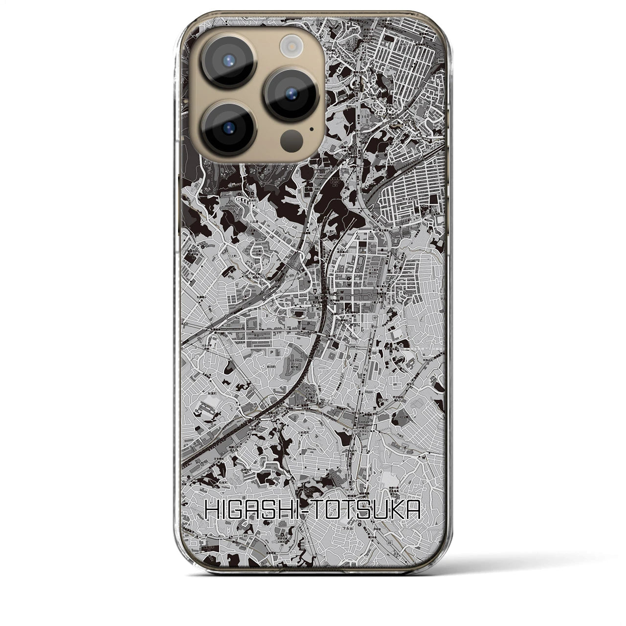 【東戸塚(神奈川県)】地図柄iPhoneケース(クリアタイプ)
