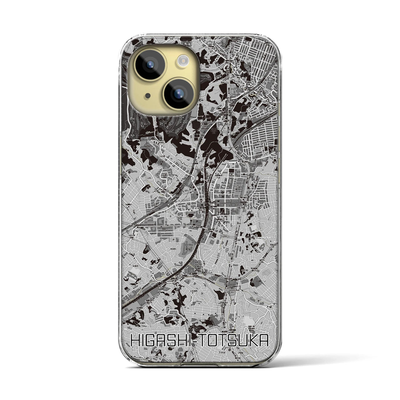 【東戸塚(神奈川県)】地図柄iPhoneケース(クリアタイプ)