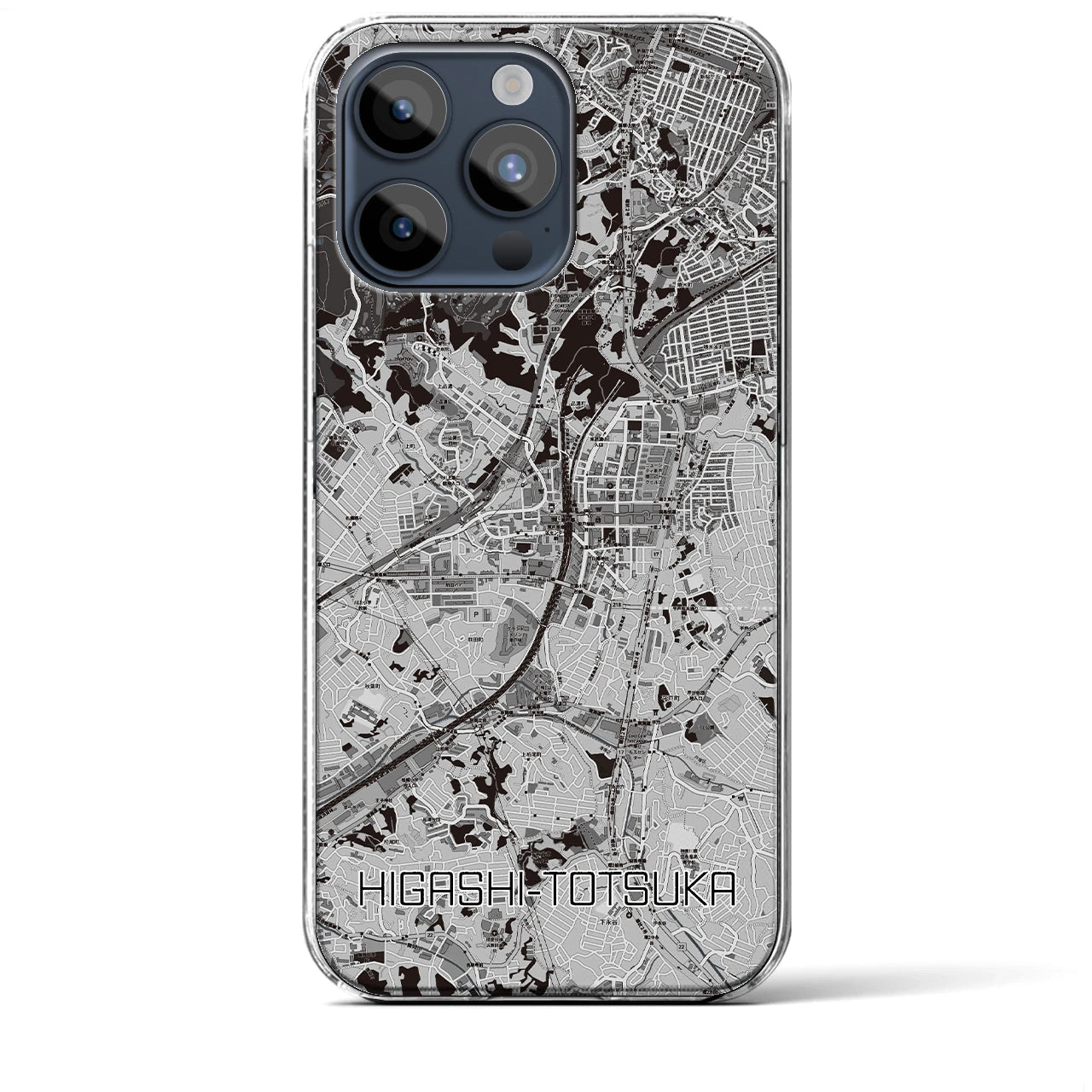 【東戸塚(神奈川県)】地図柄iPhoneケース(クリアタイプ)