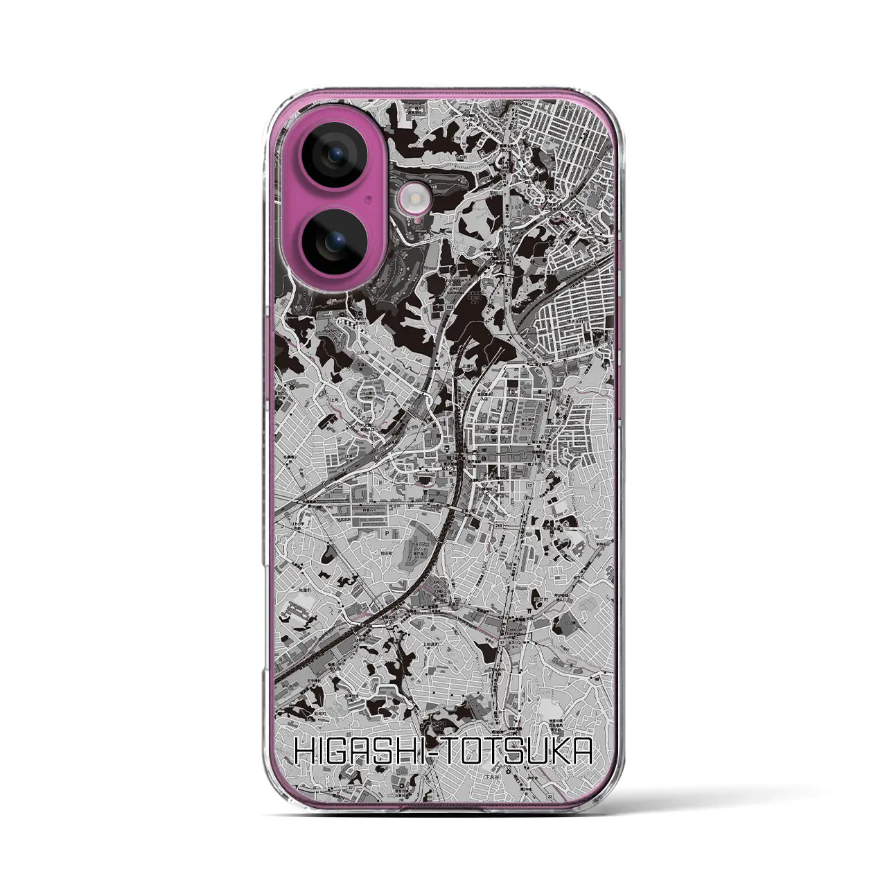 【東戸塚(神奈川県)】地図柄iPhoneケース(クリアタイプ)