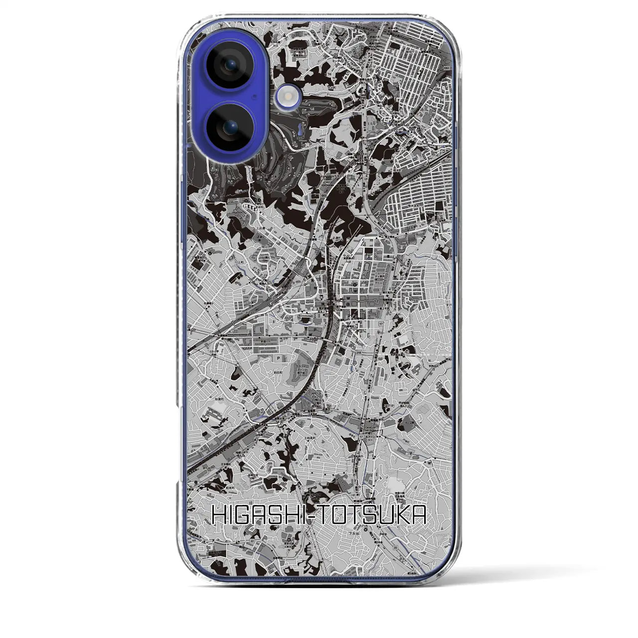 【東戸塚(神奈川県)】地図柄iPhoneケース(クリアタイプ)